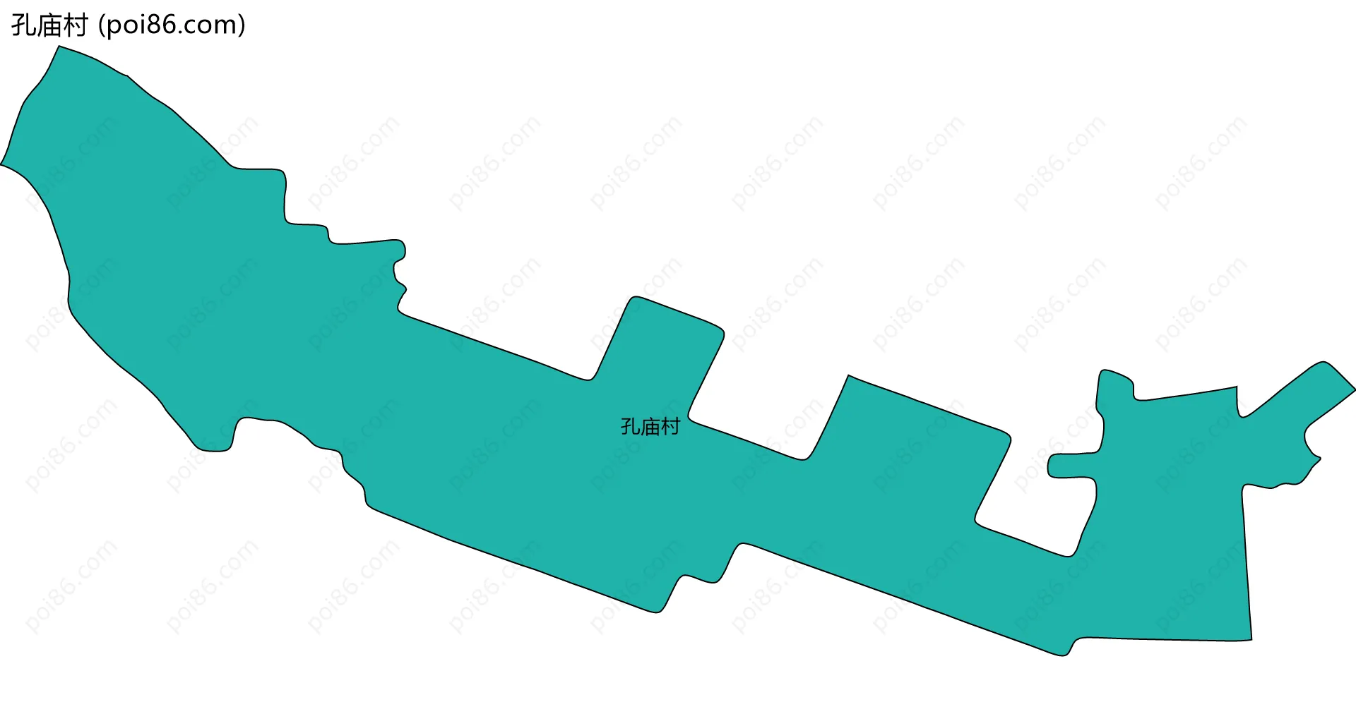 孔庙村边界地图