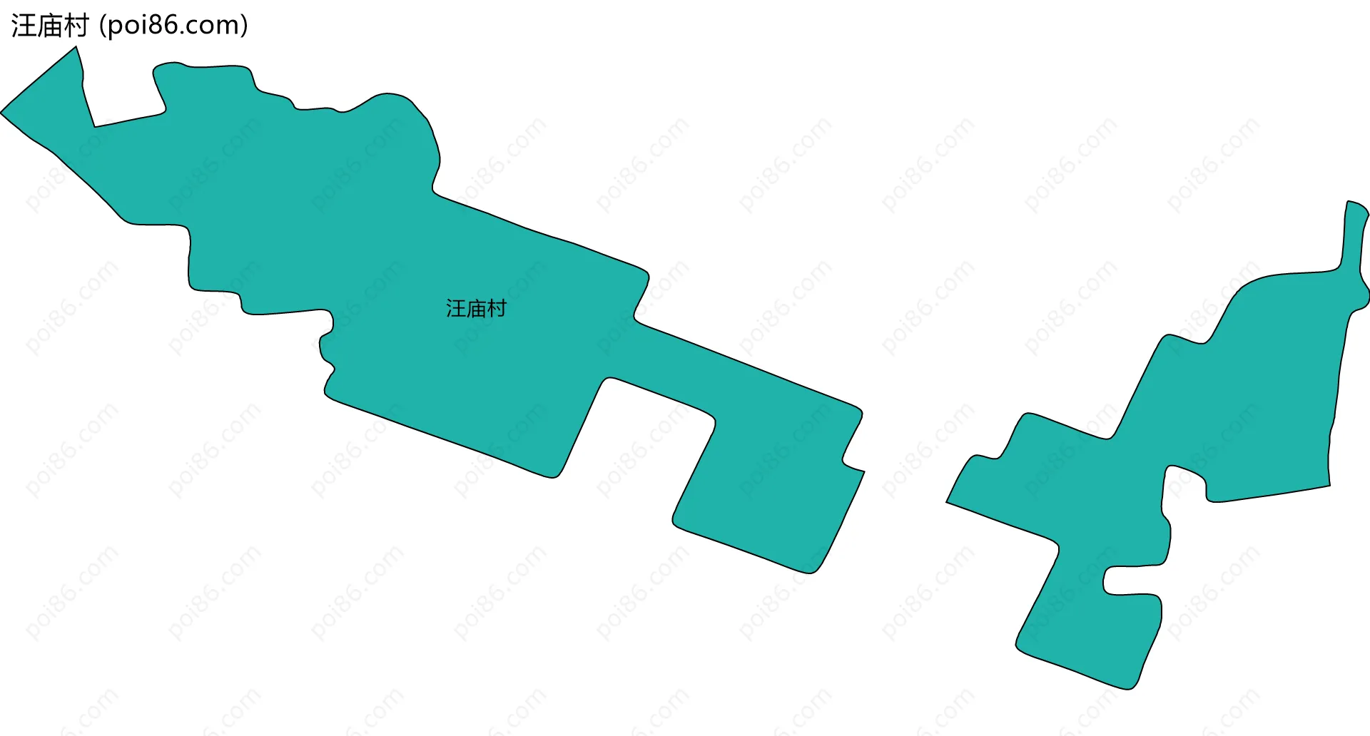 汪庙村边界地图