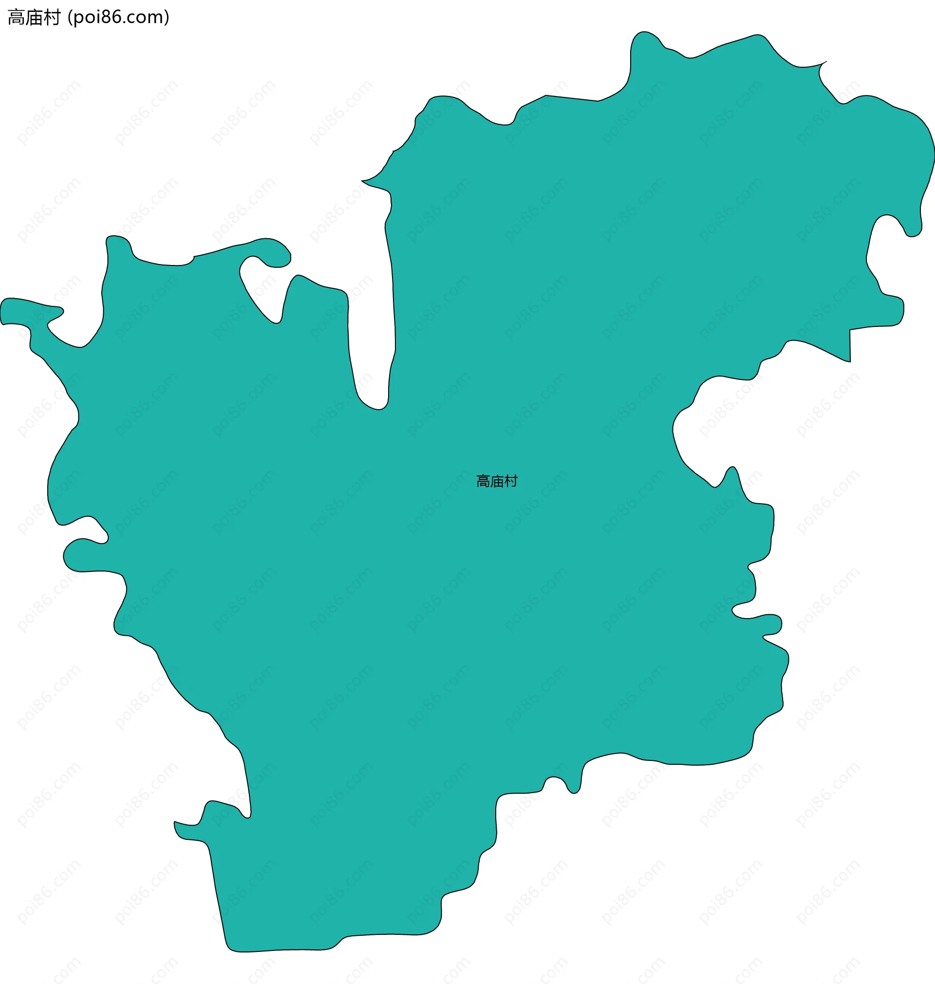 高庙村边界地图