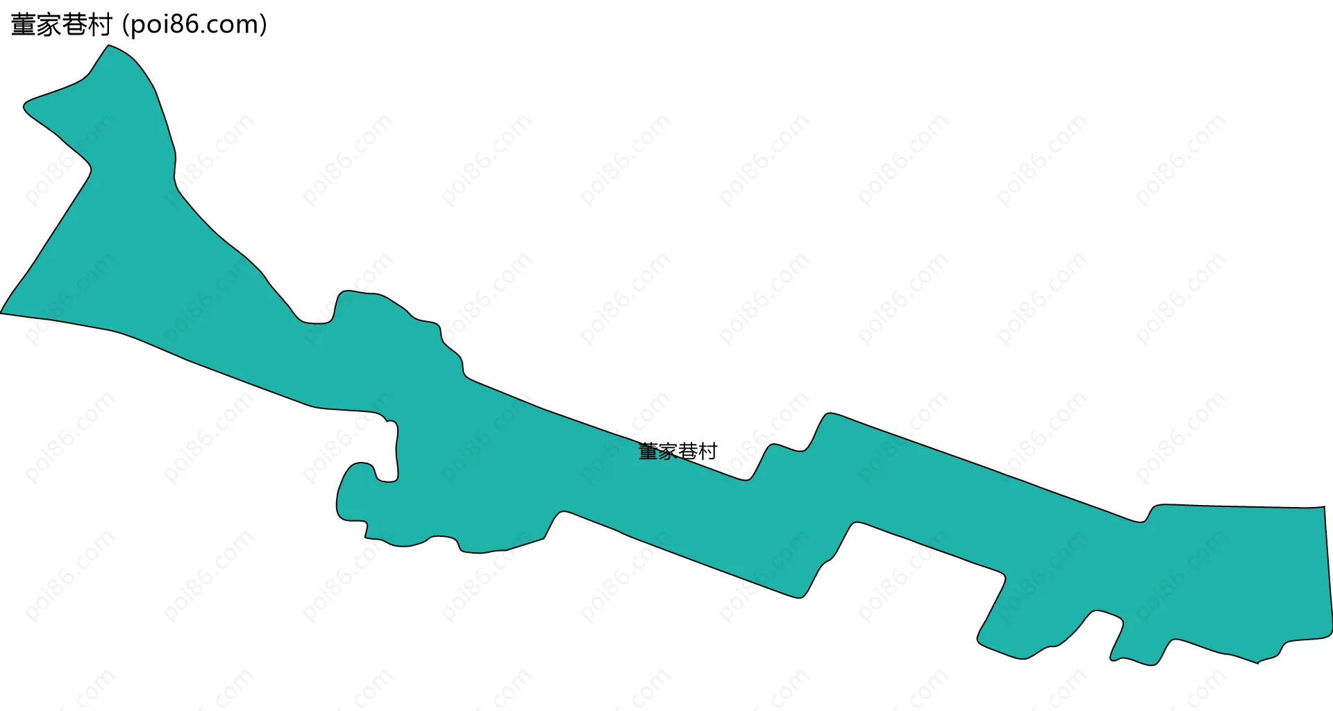 董家巷村边界地图