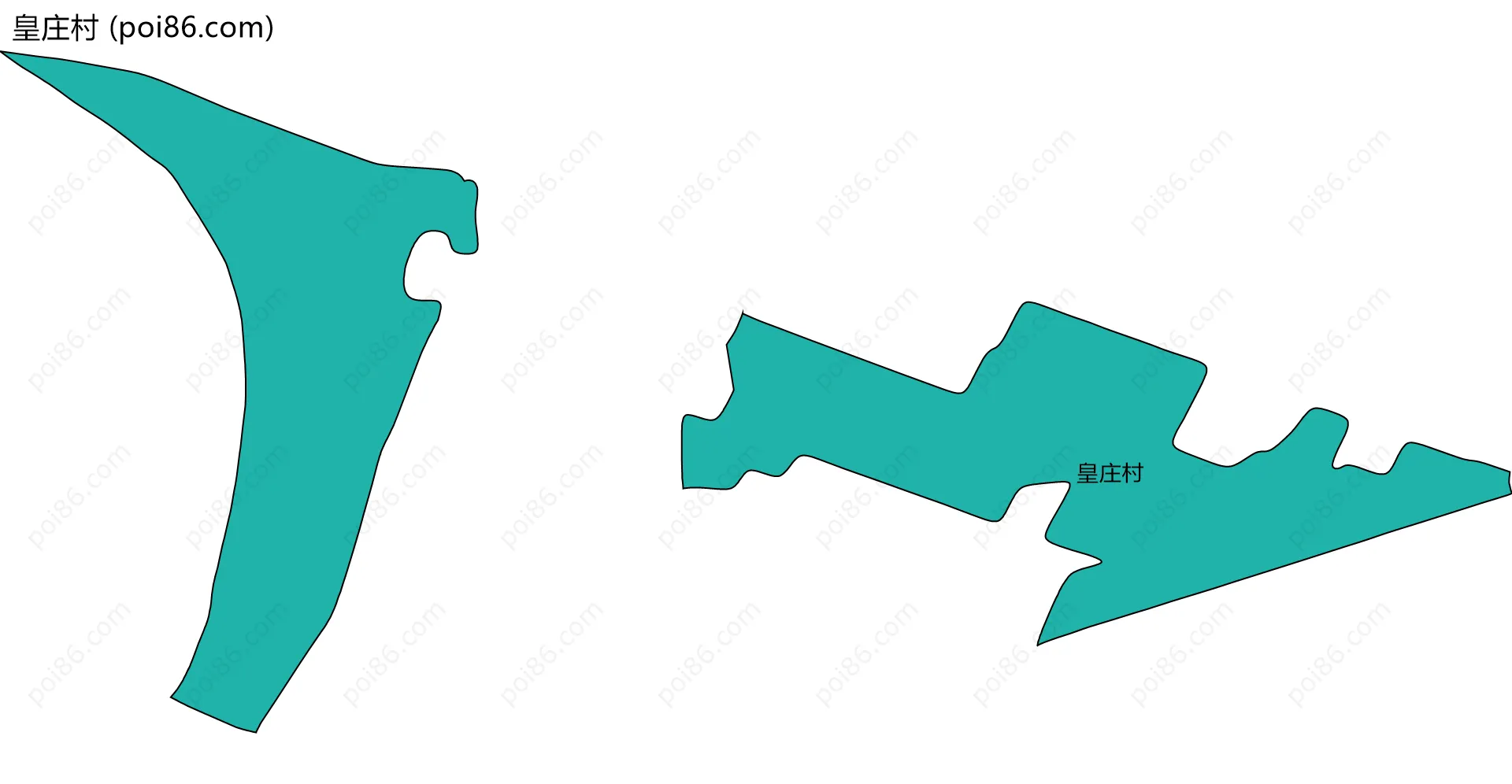 皇庄村边界地图