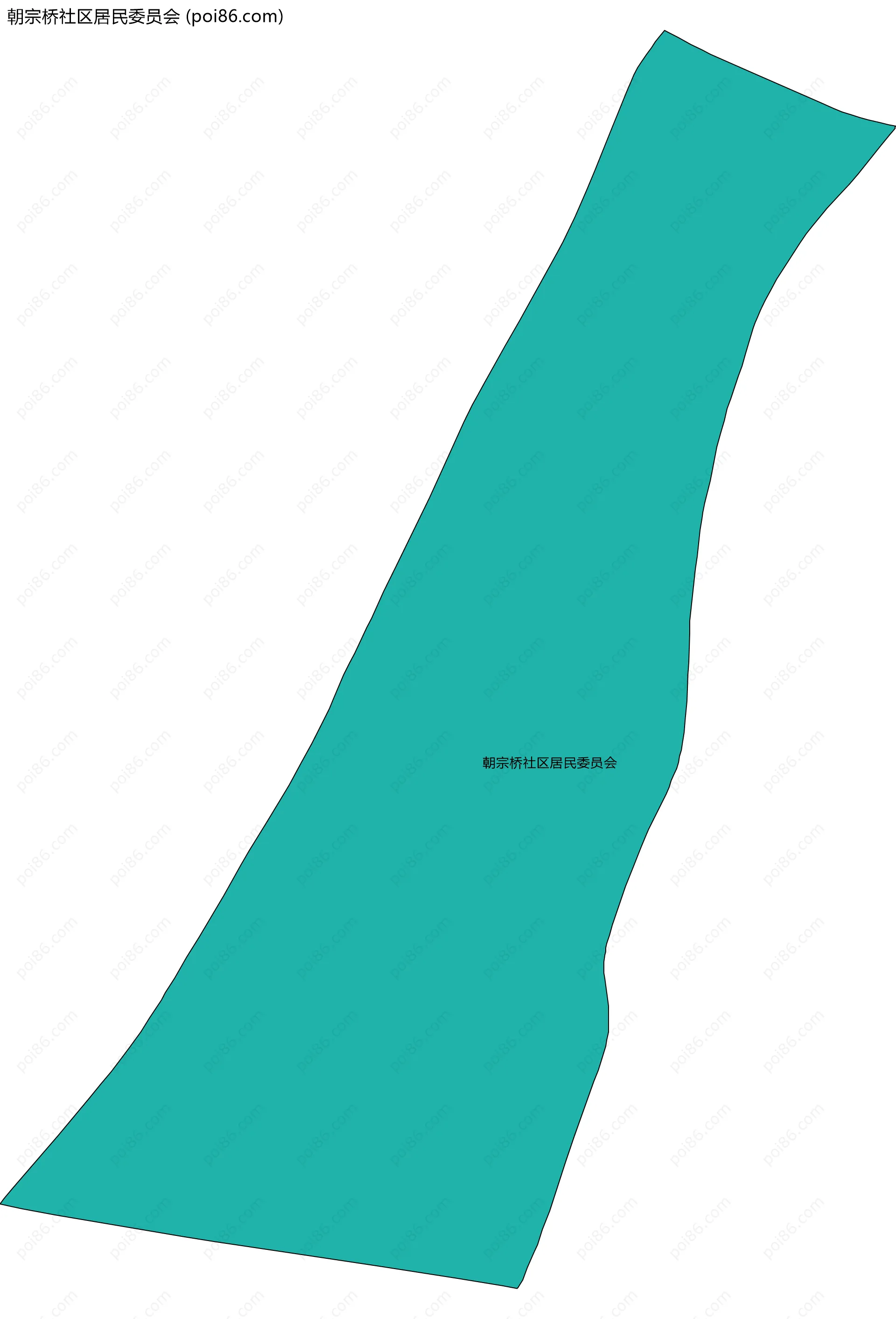 朝宗桥社区居民委员会边界地图