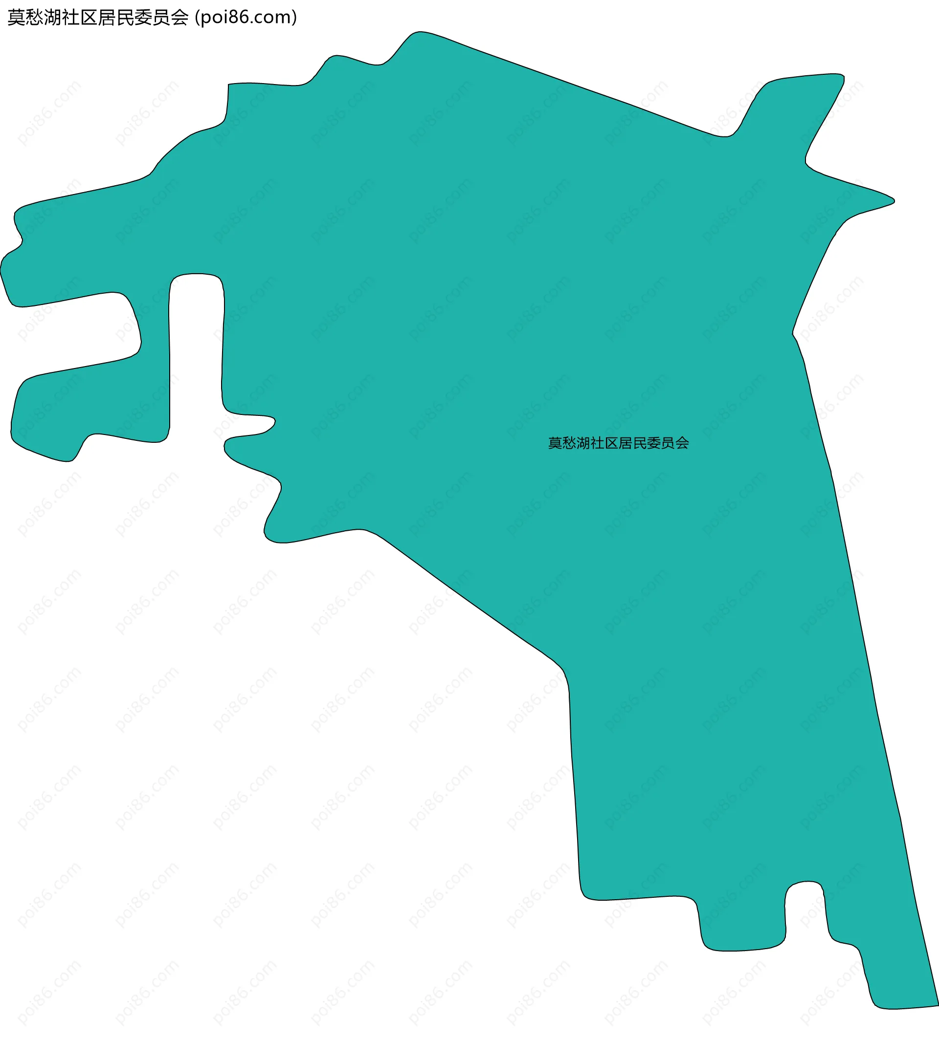 莫愁湖社区居民委员会边界地图