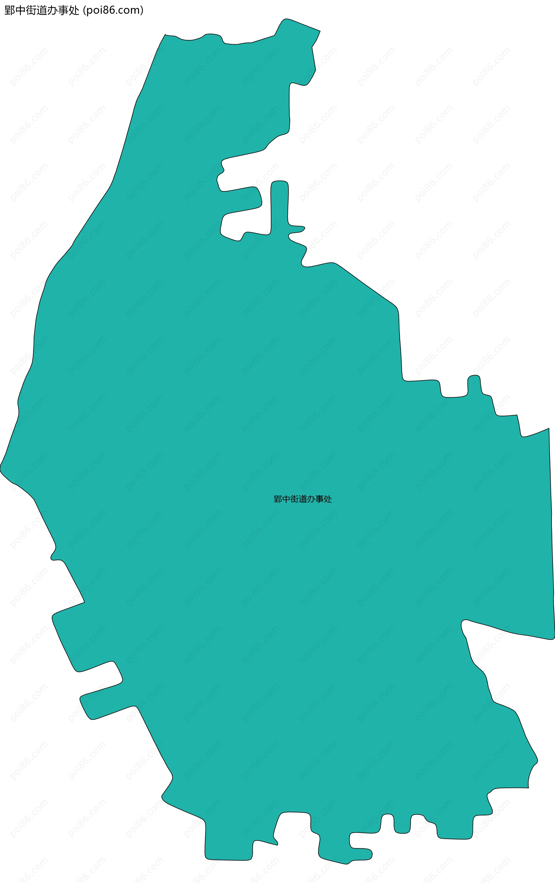 郢中街道办事处边界地图
