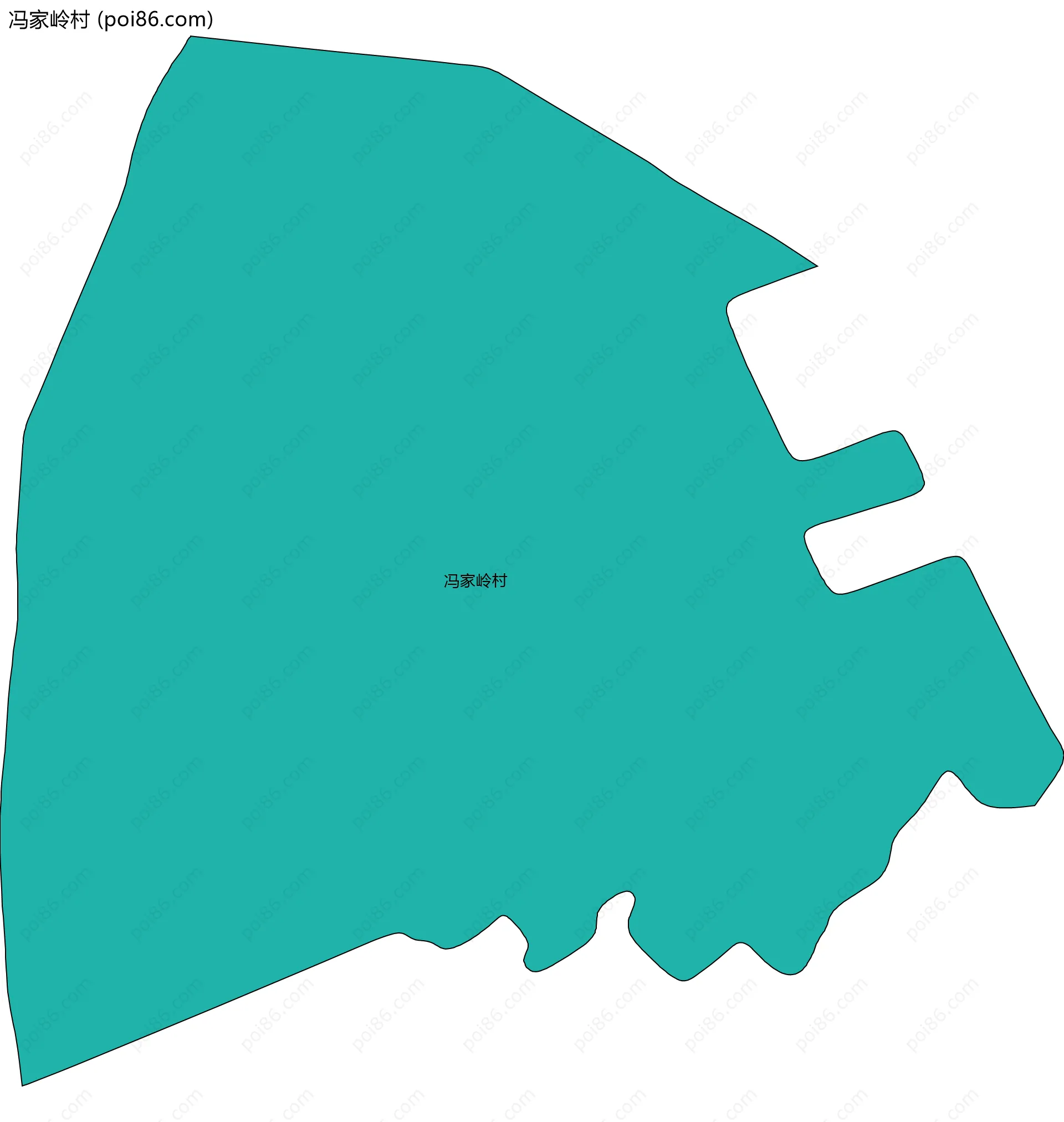 冯家岭村边界地图