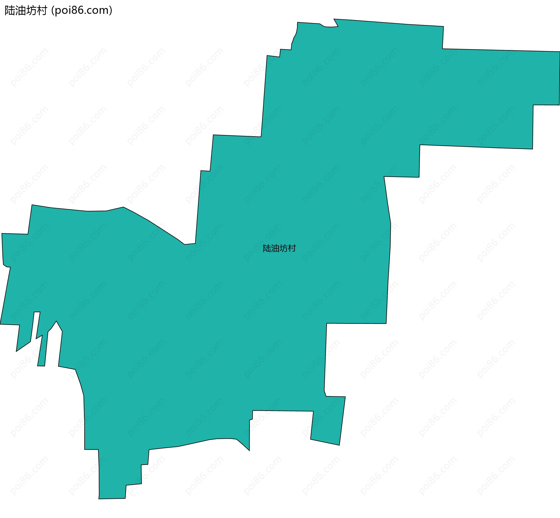 陆油坊村边界地图