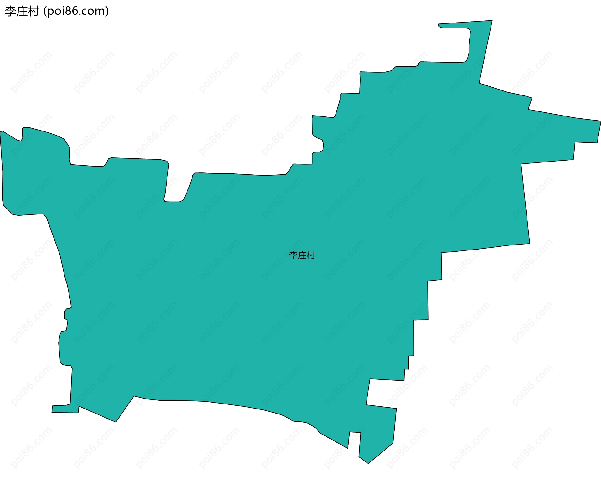 李庄村边界地图