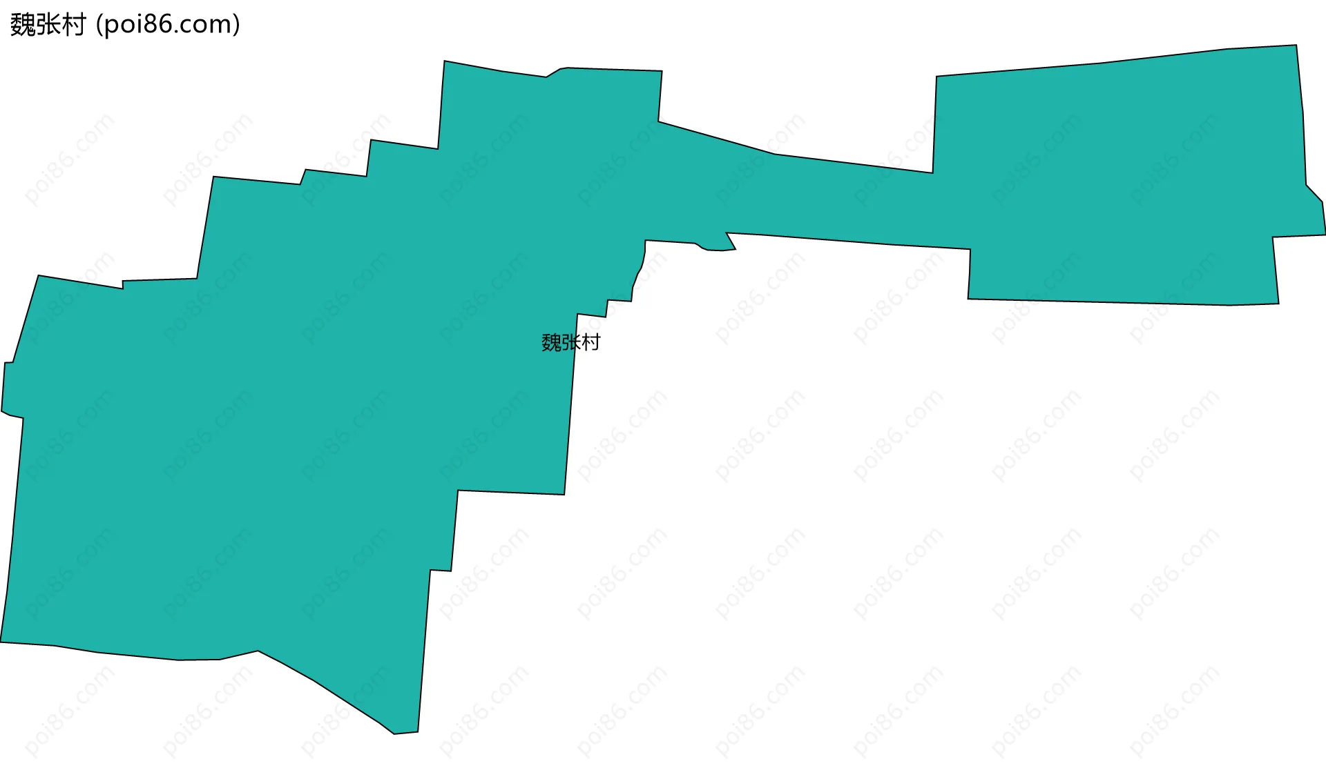 魏张村边界地图