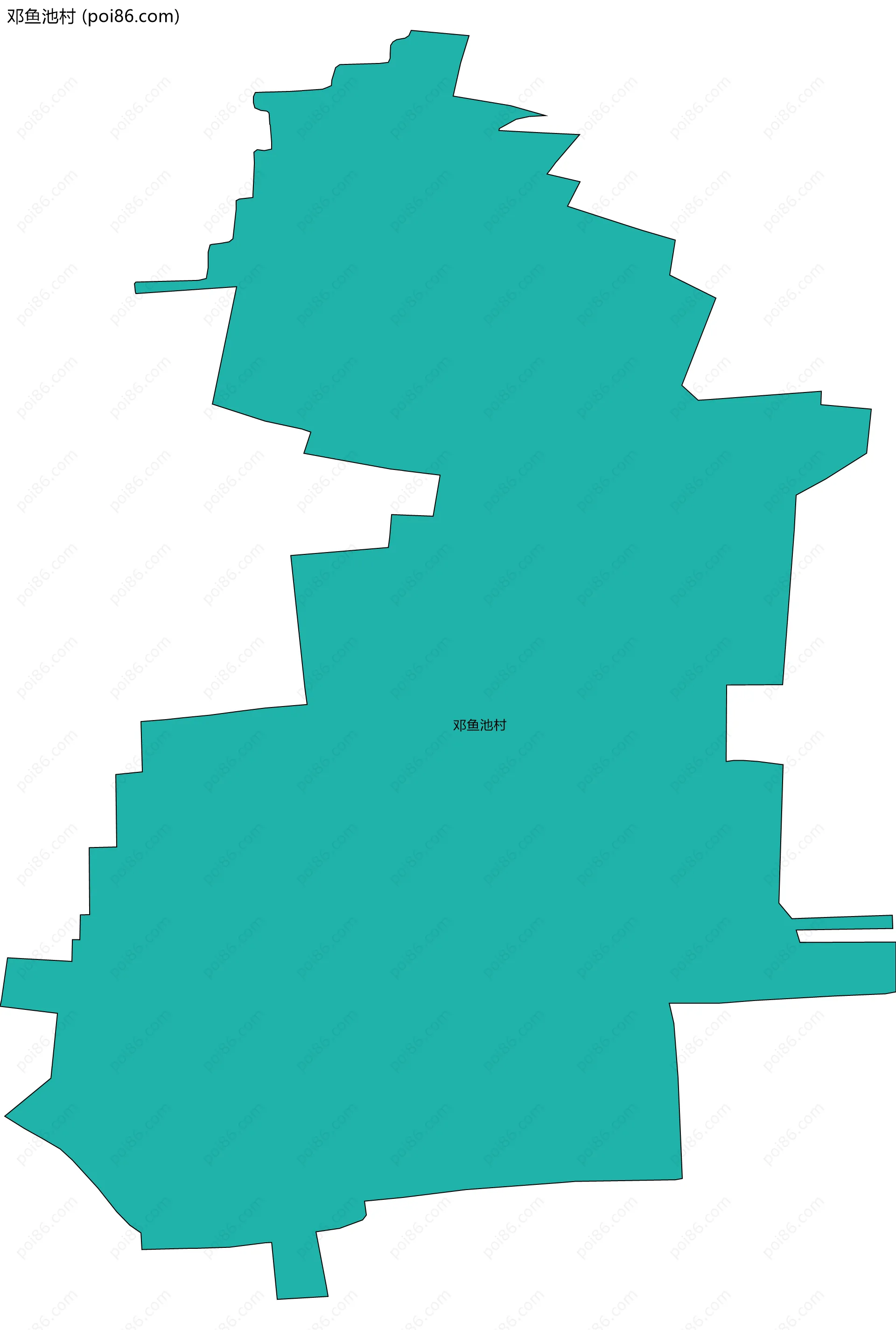 邓鱼池村边界地图