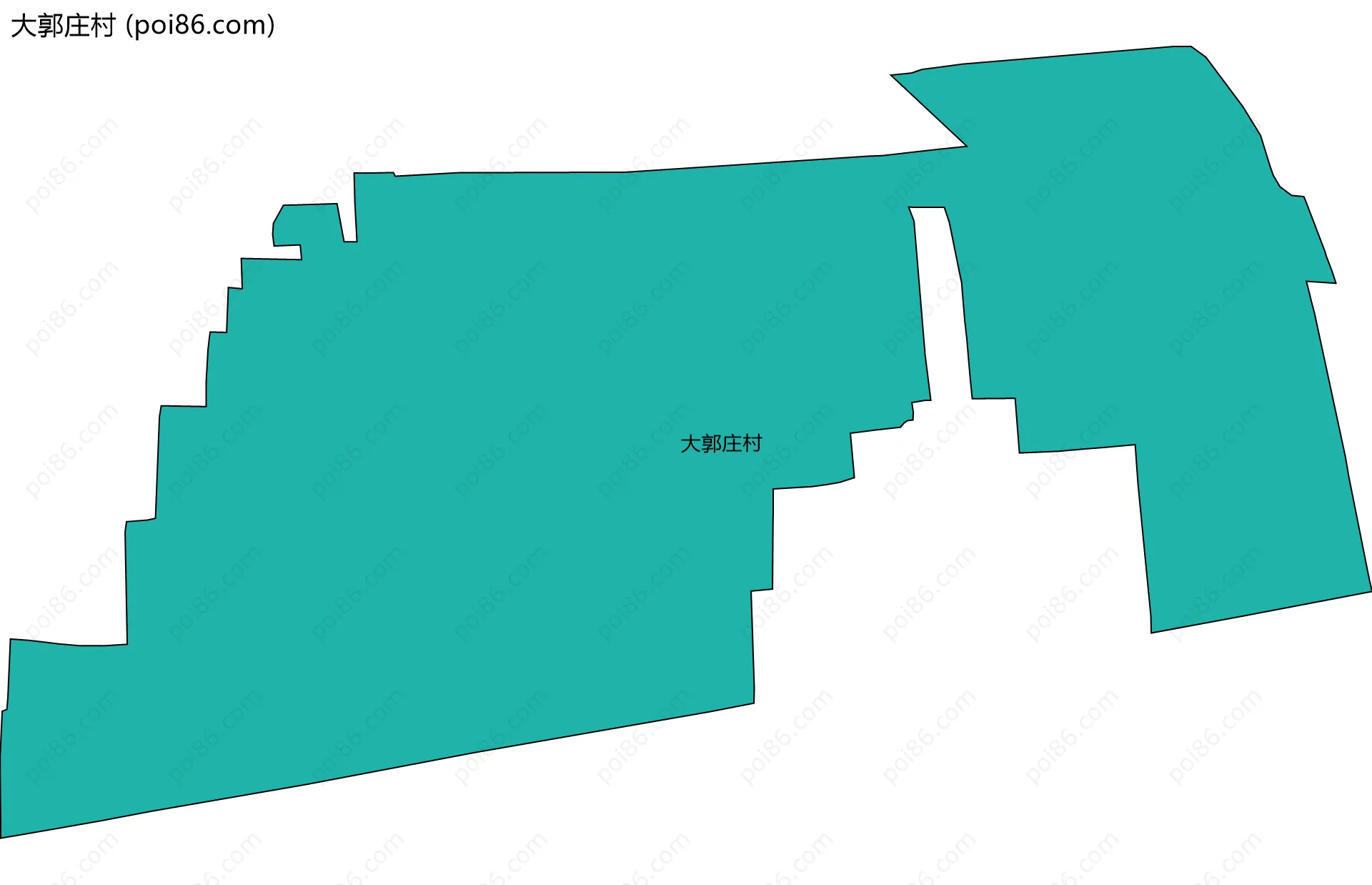 大郭庄村边界地图