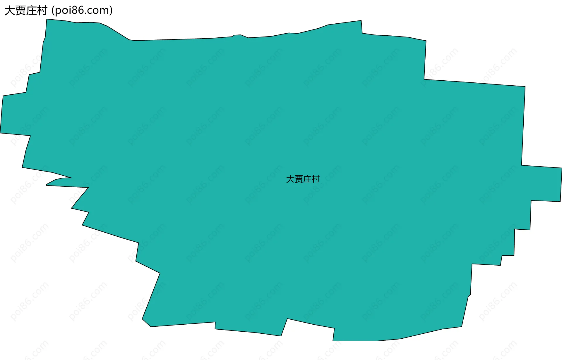 大贾庄村边界地图