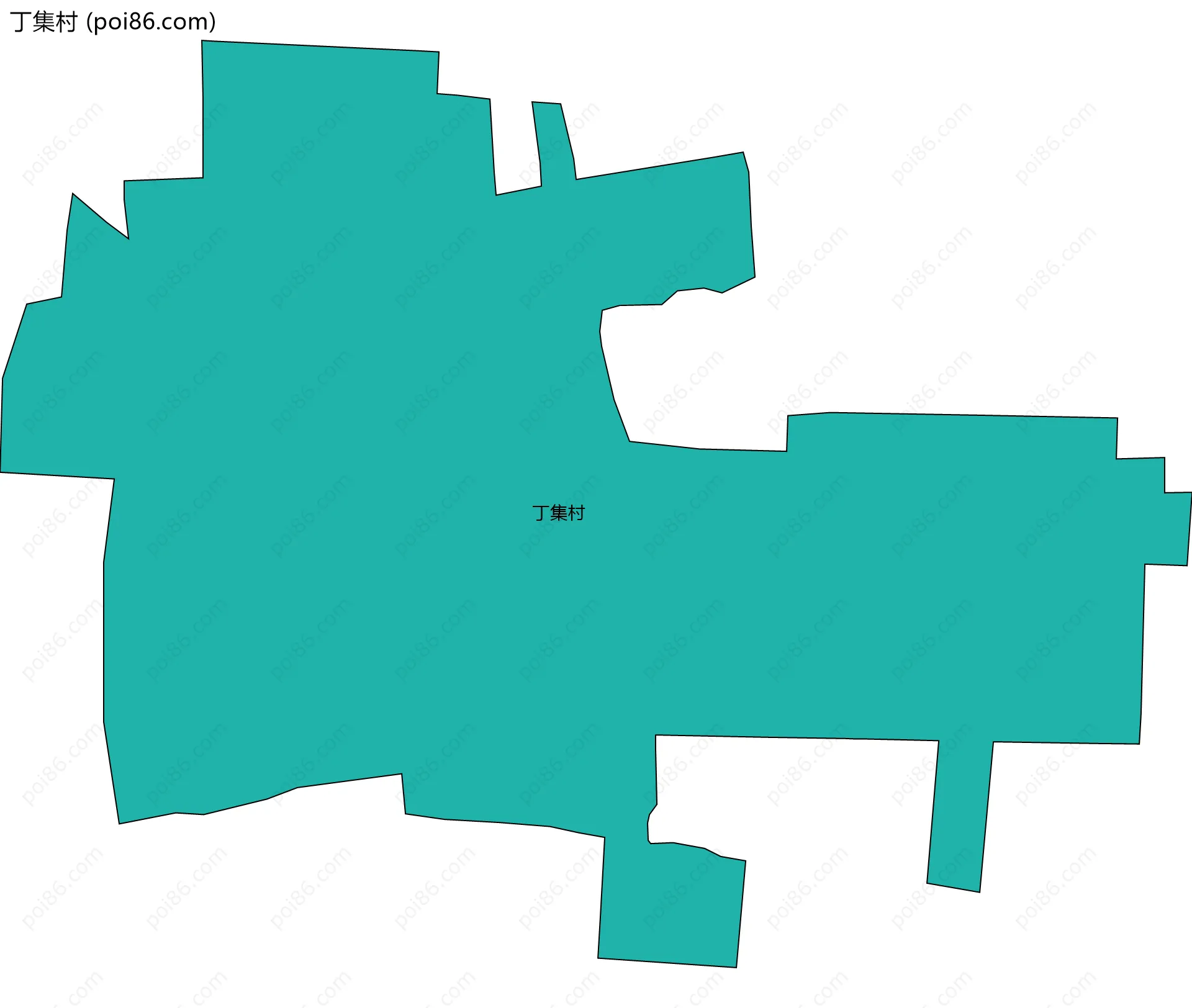 丁集村边界地图