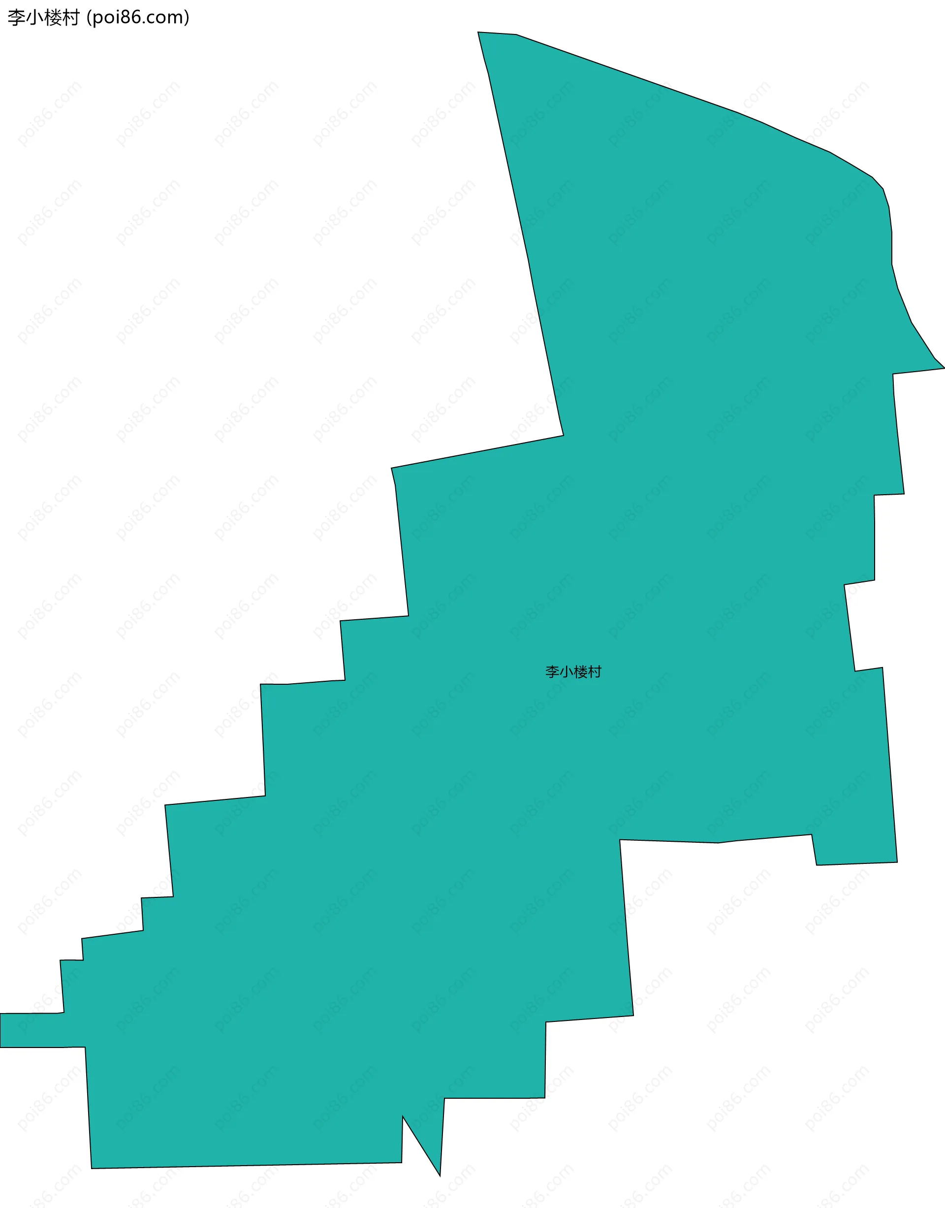 李小楼村边界地图