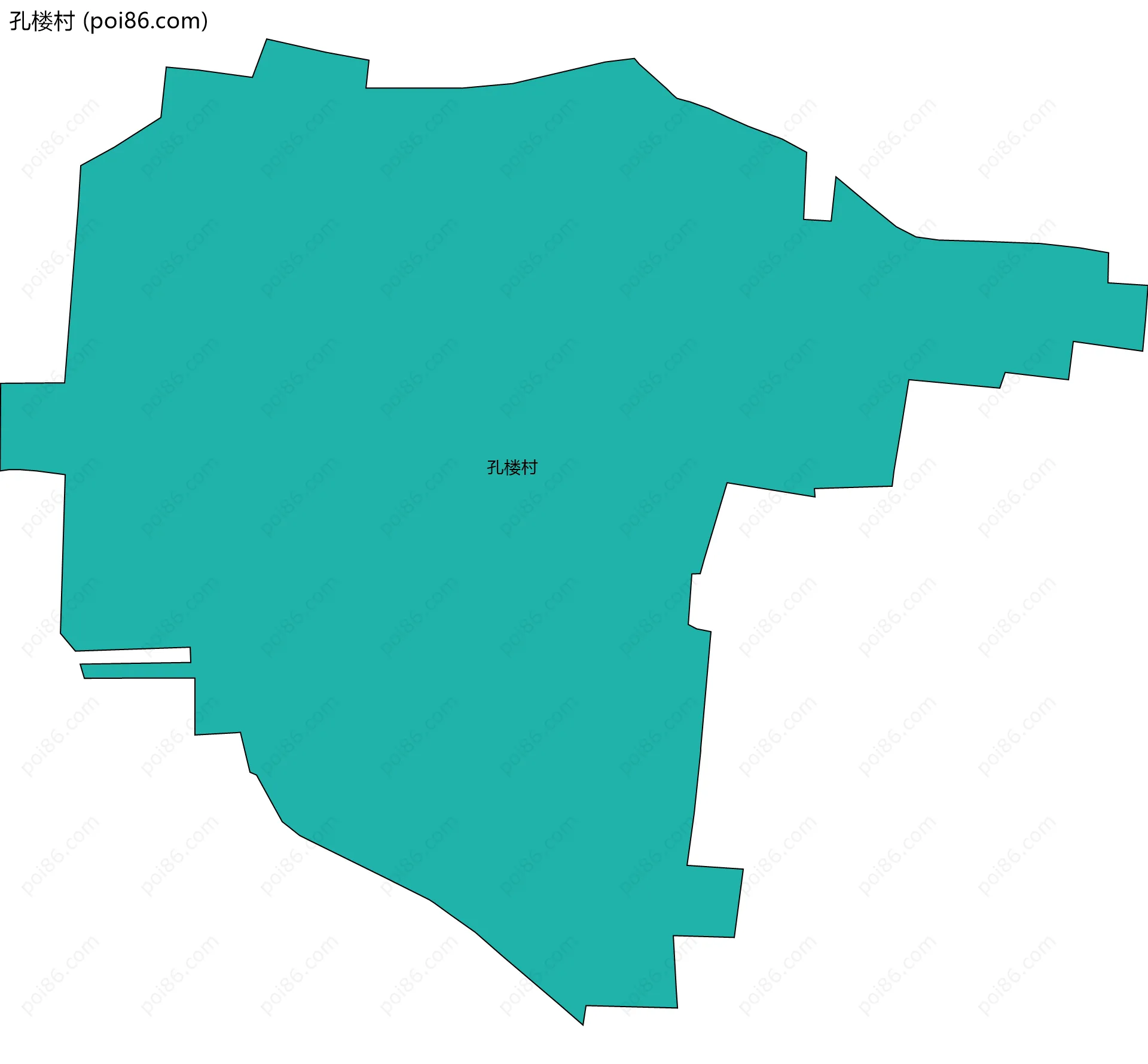 孔楼村边界地图