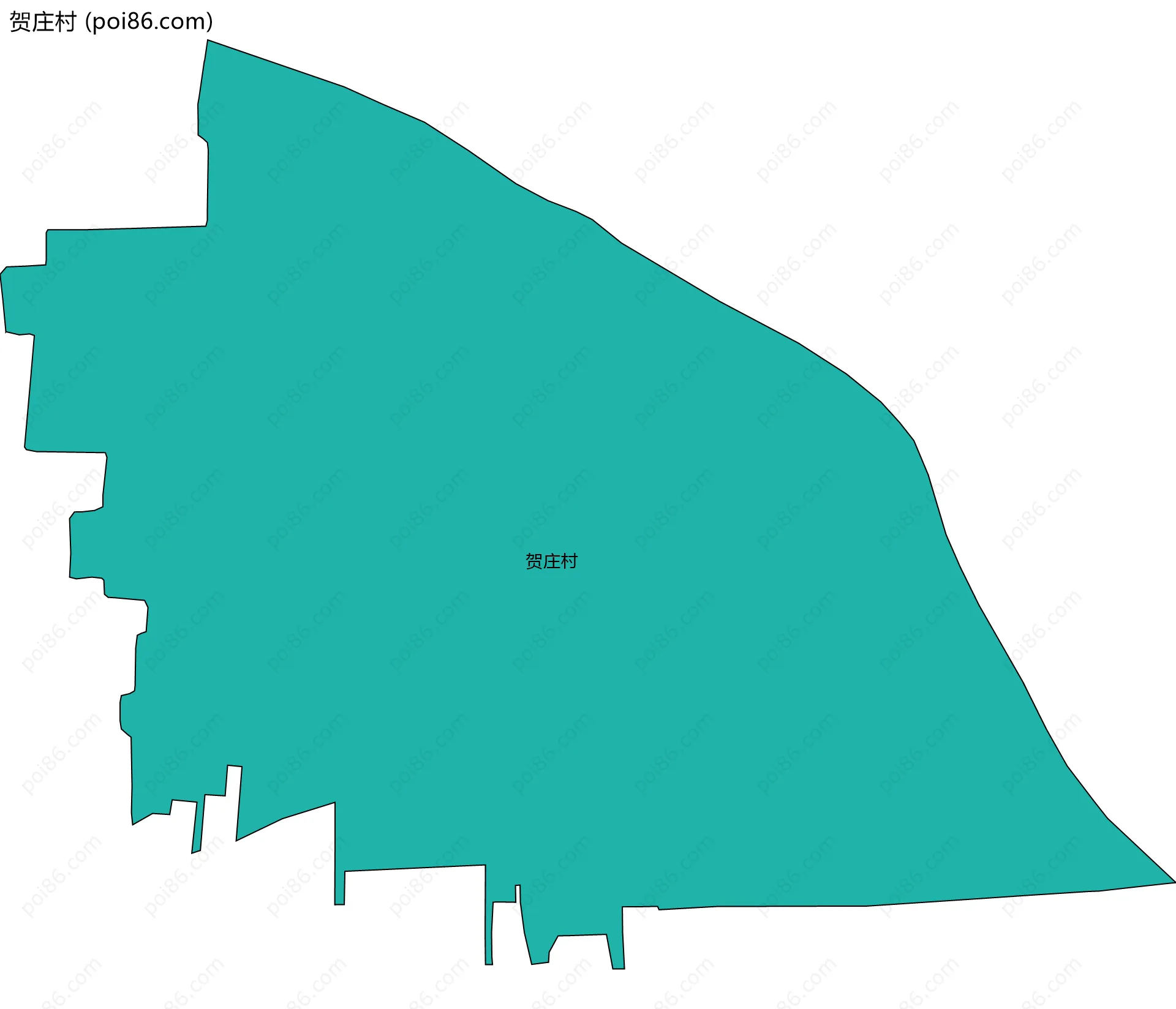 贺庄村边界地图