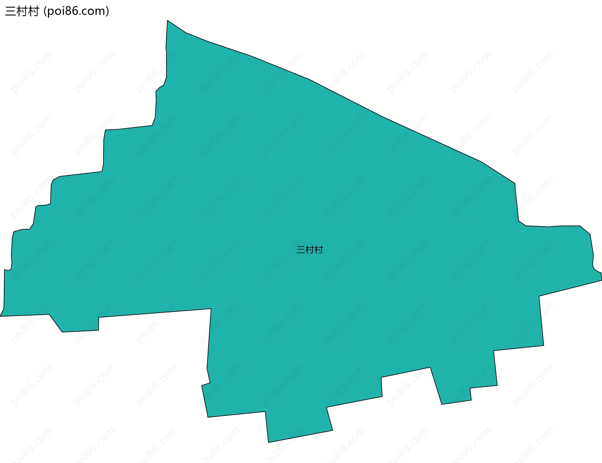 三村村边界地图