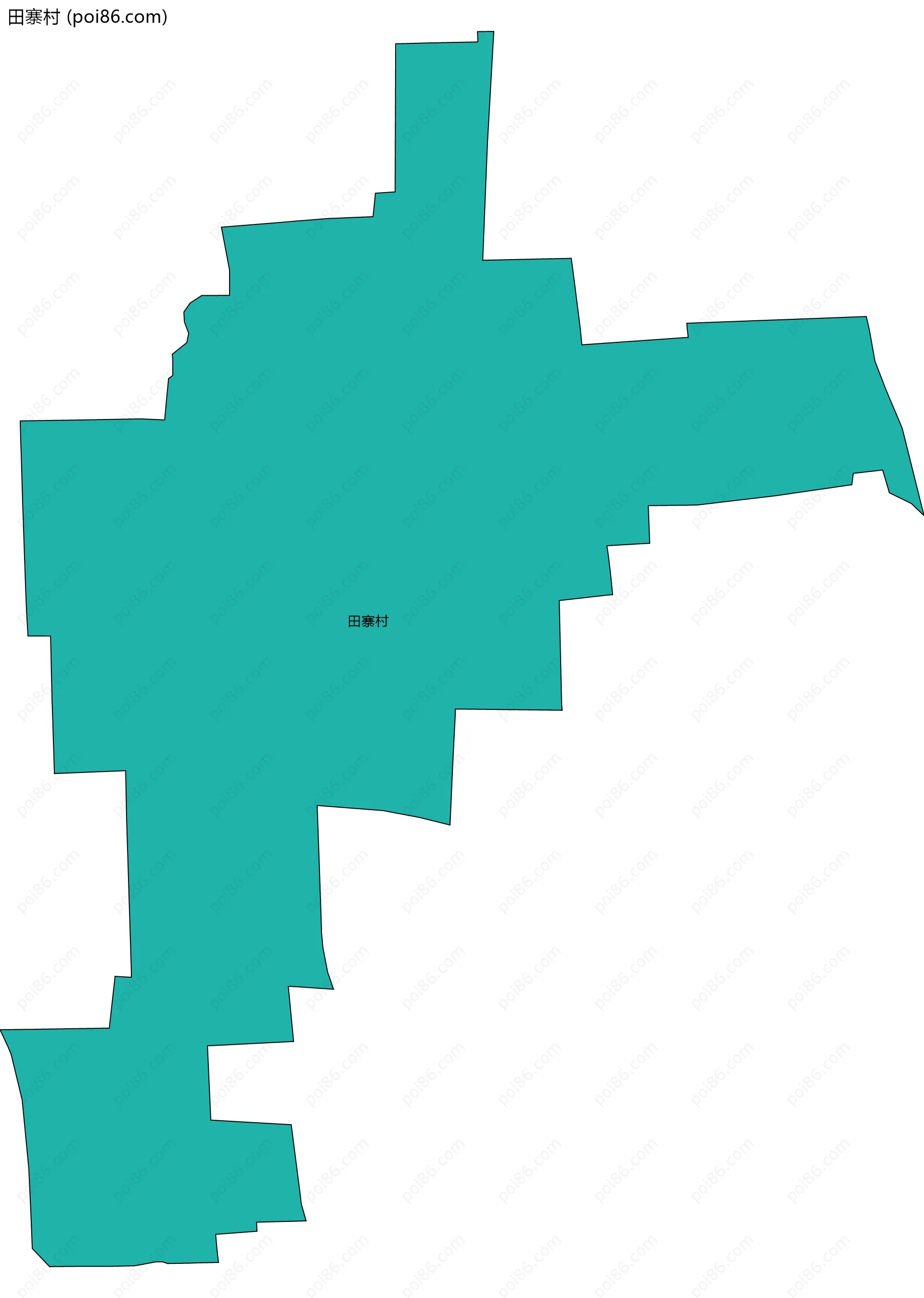 田寨村边界地图