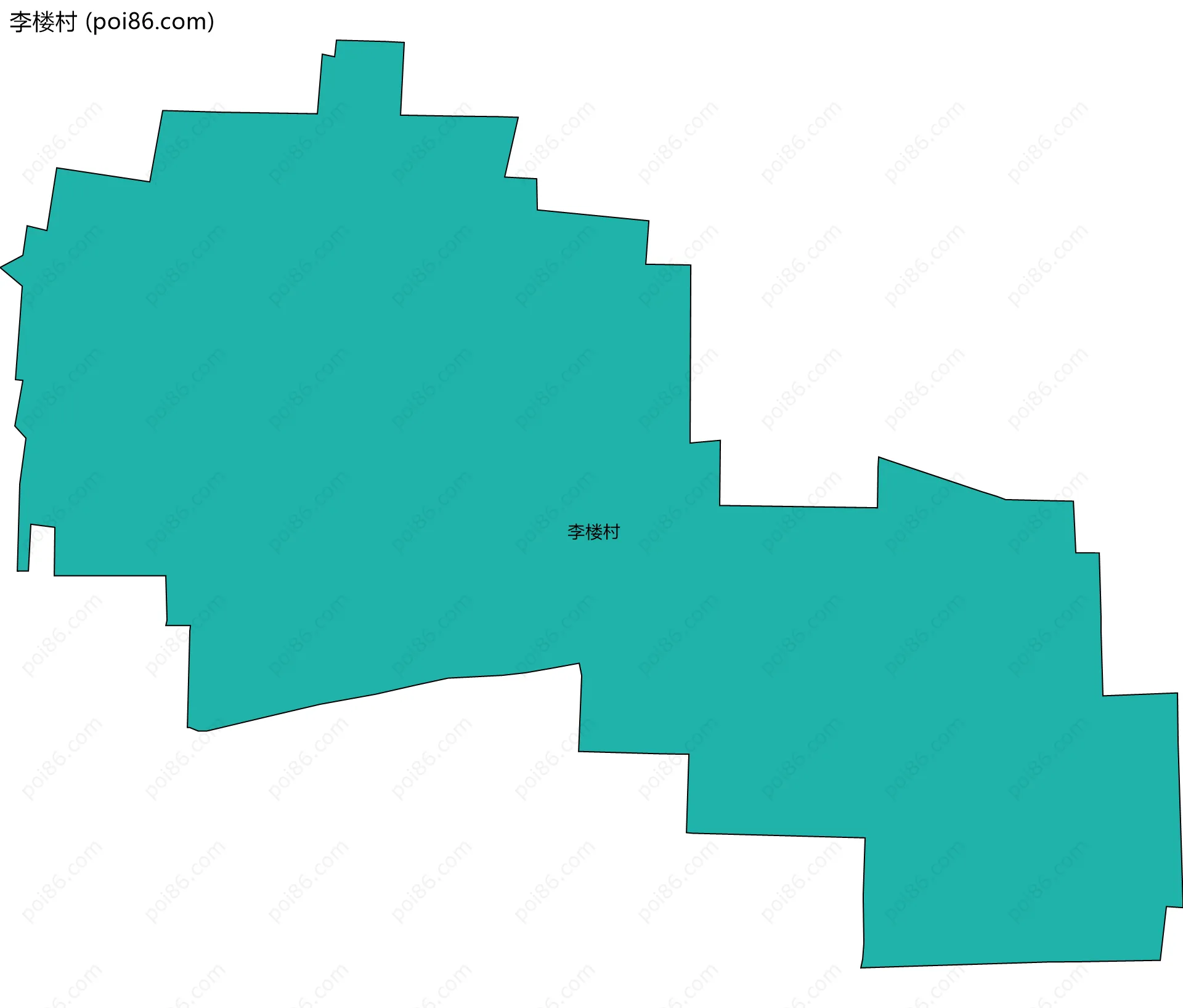 李楼村边界地图