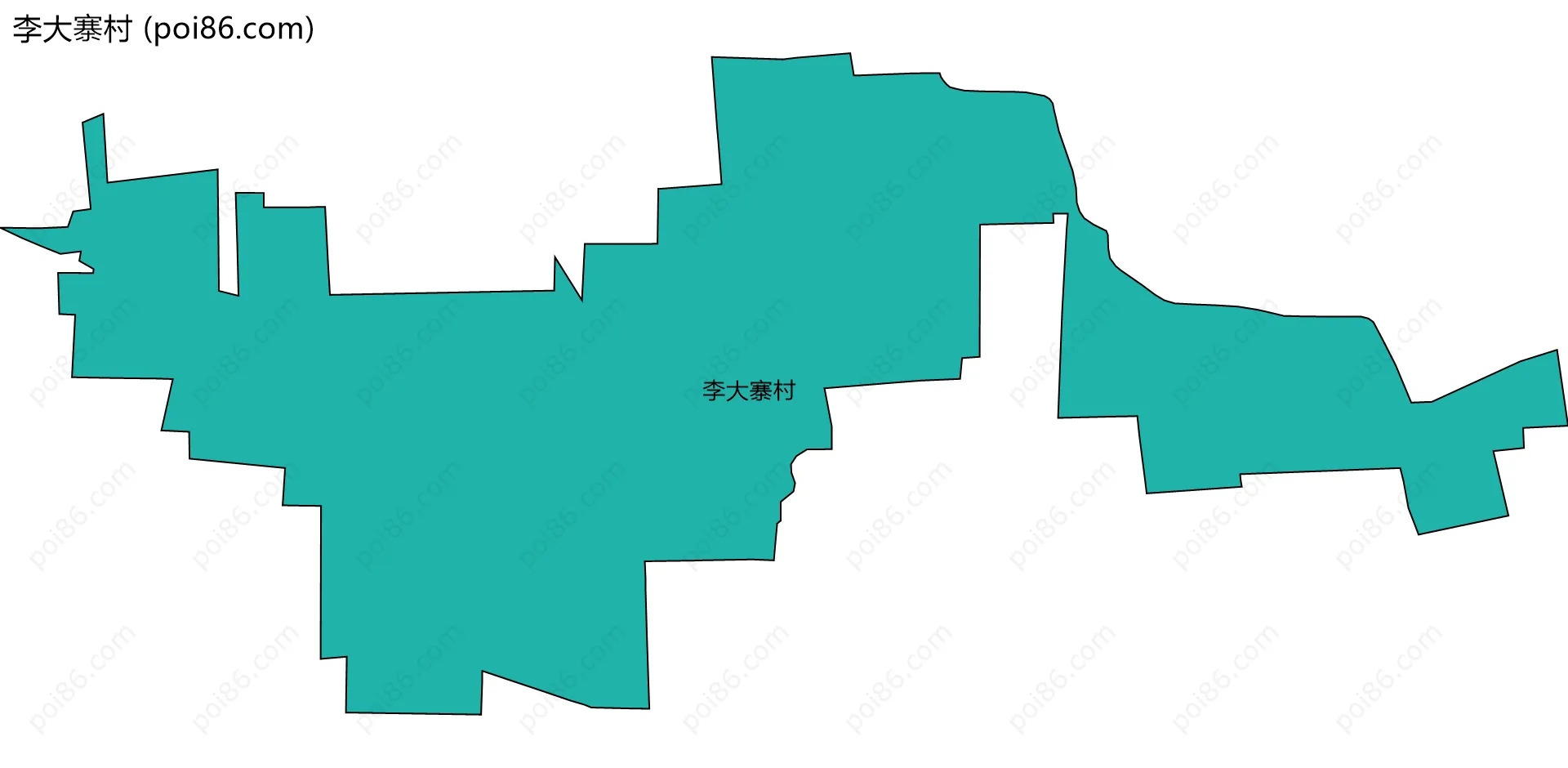 李大寨村边界地图