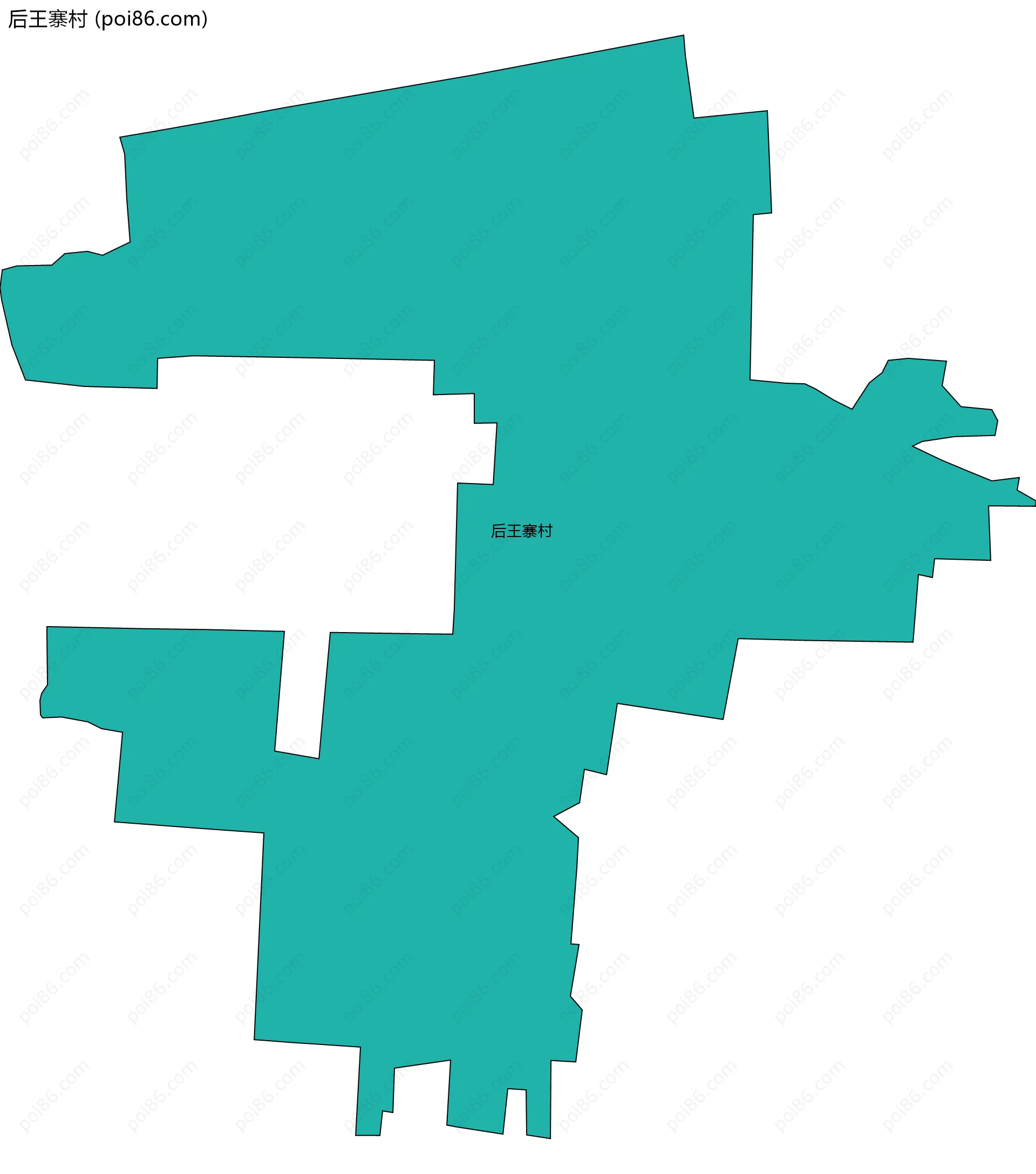 后王寨村边界地图