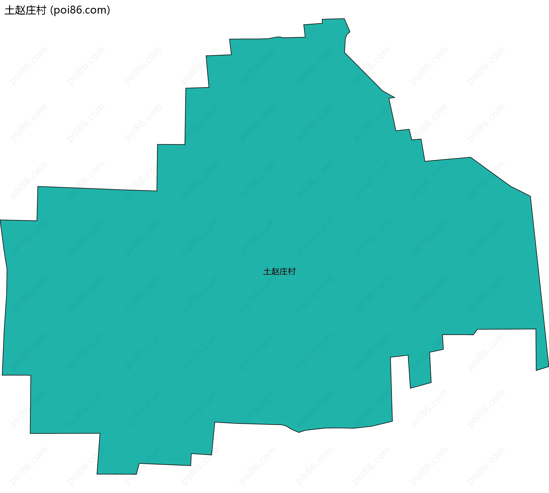 土赵庄村边界地图