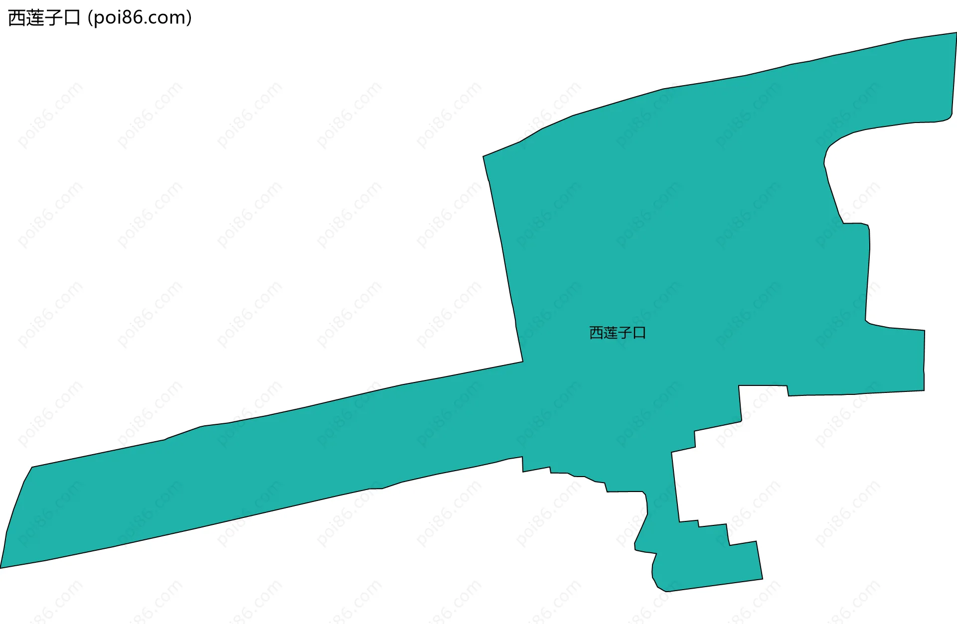西莲子口边界地图