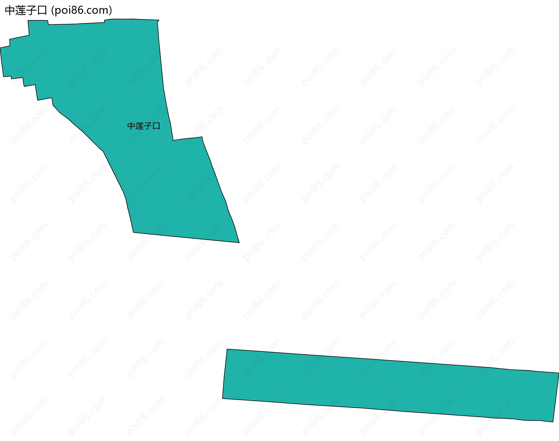 中莲子口边界地图