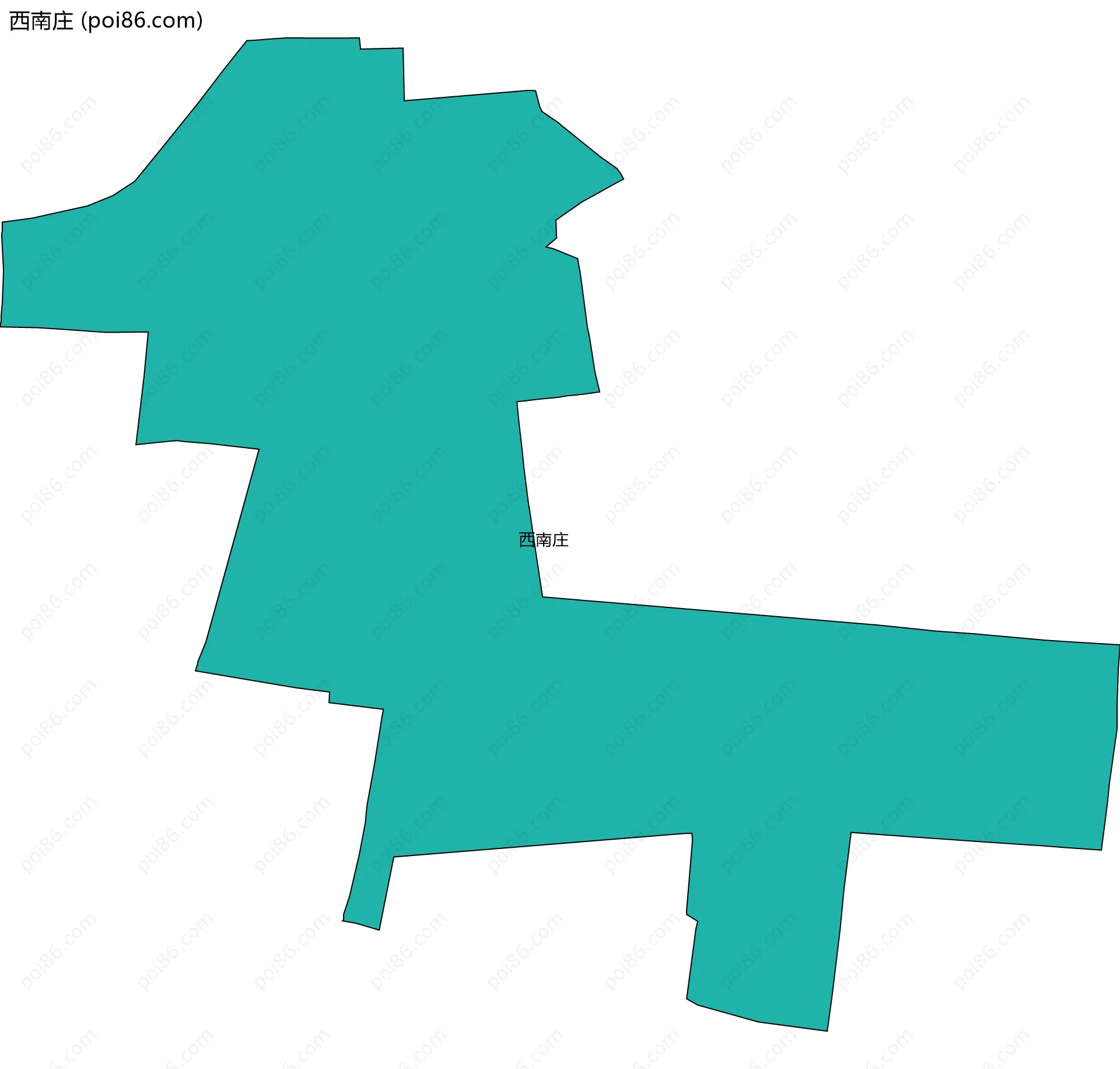 西南庄边界地图