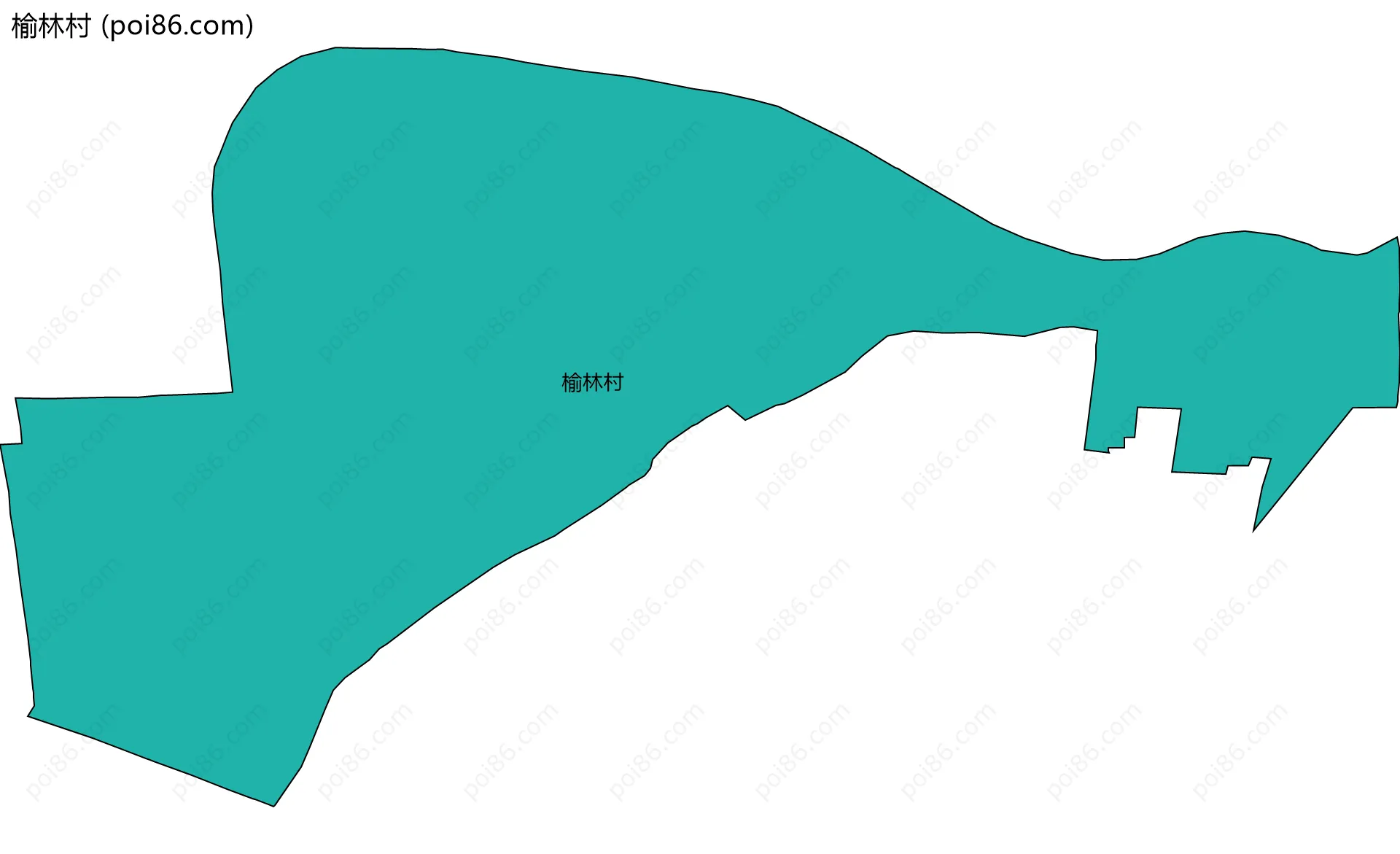 榆林村边界地图