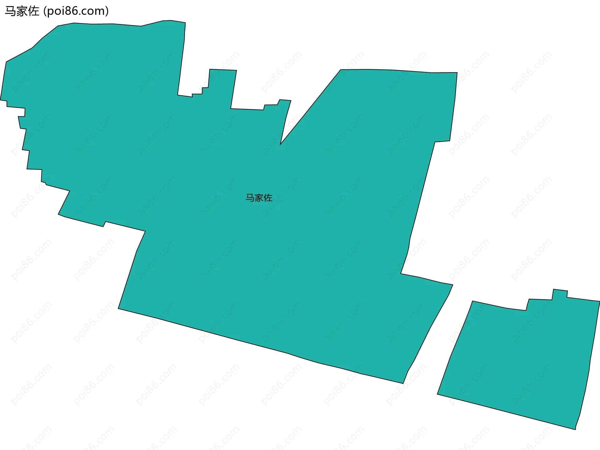 马家佐边界地图