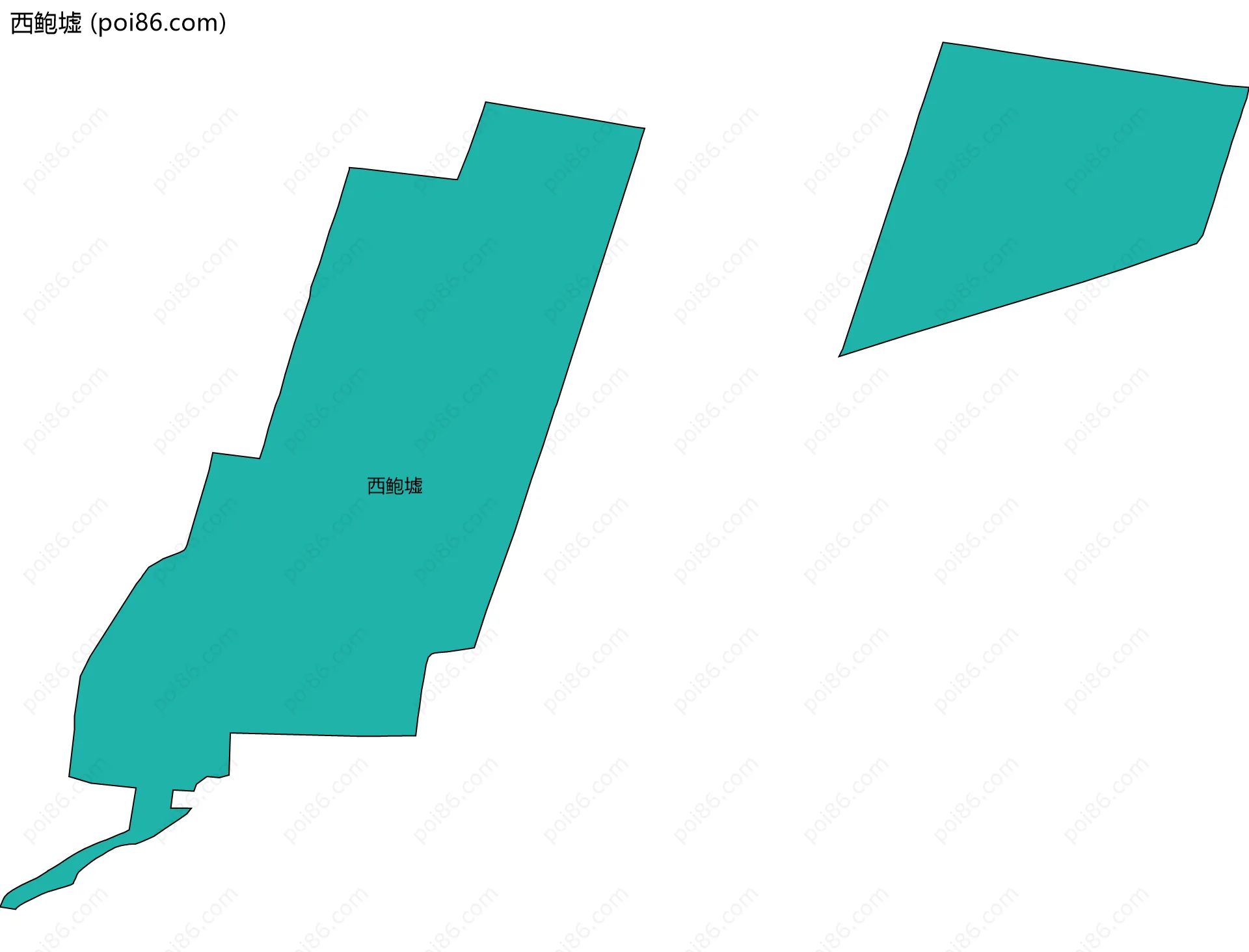西鲍墟边界地图