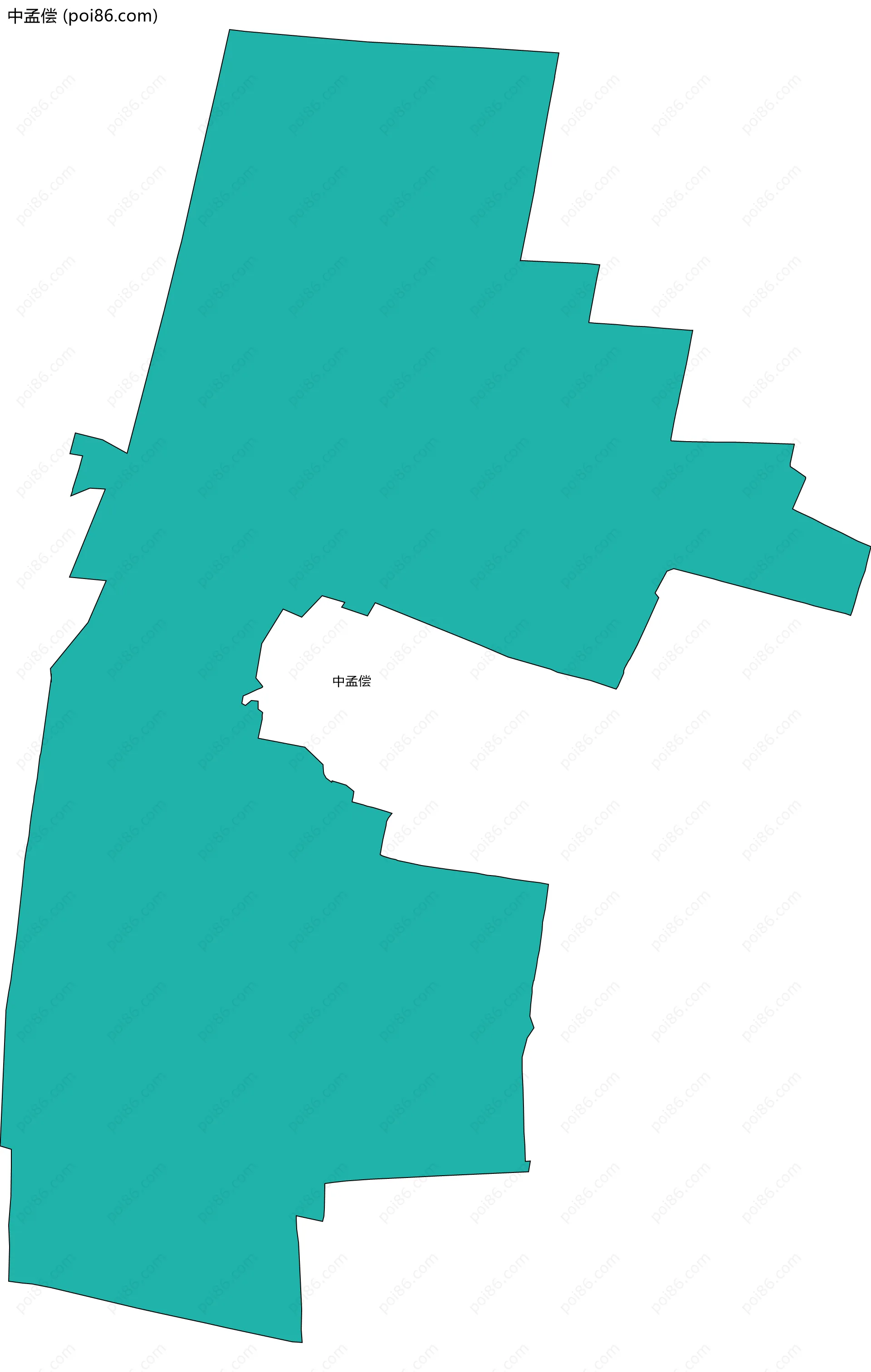 中孟偿边界地图