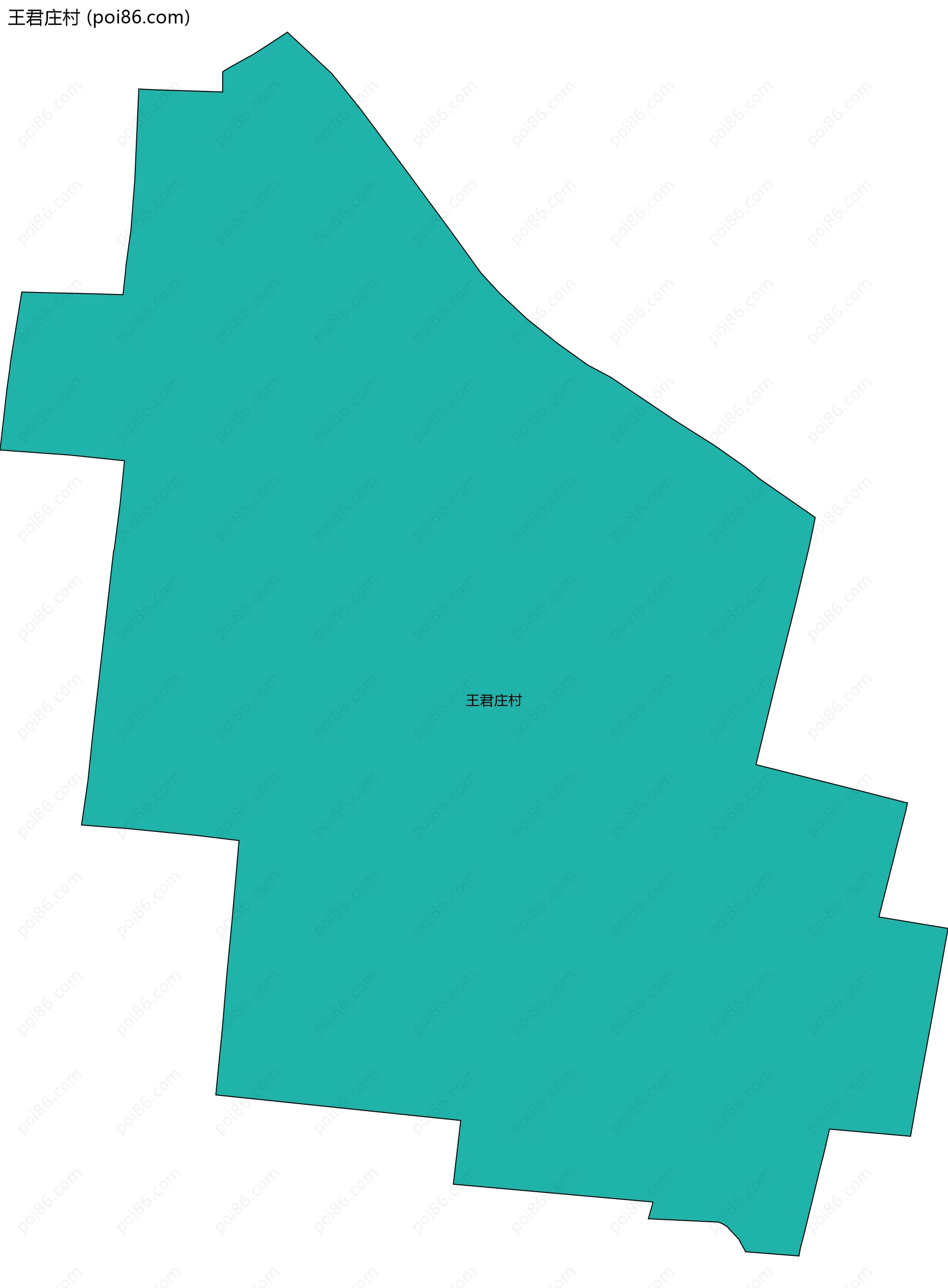 王君庄村边界地图