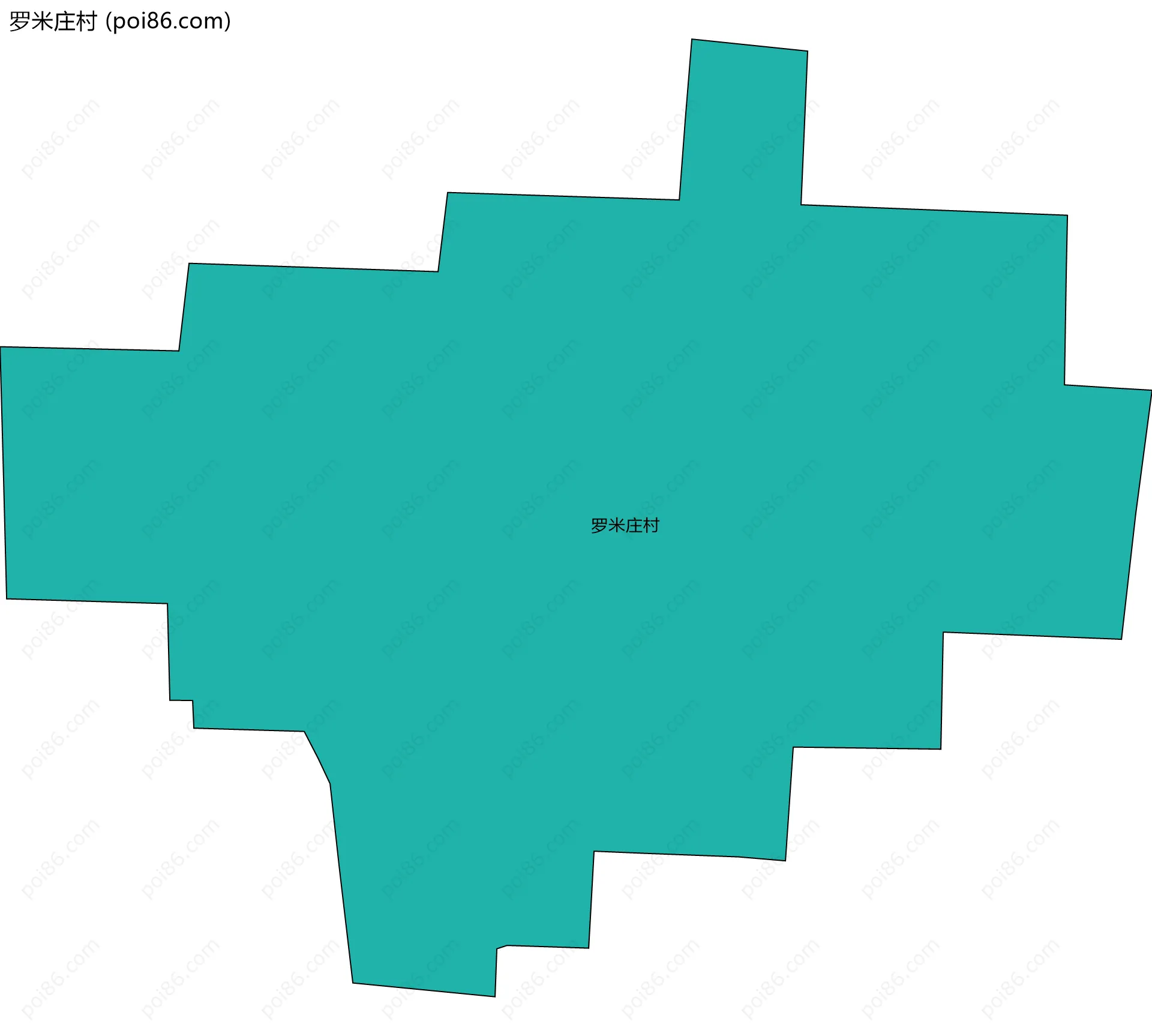 罗米庄村边界地图