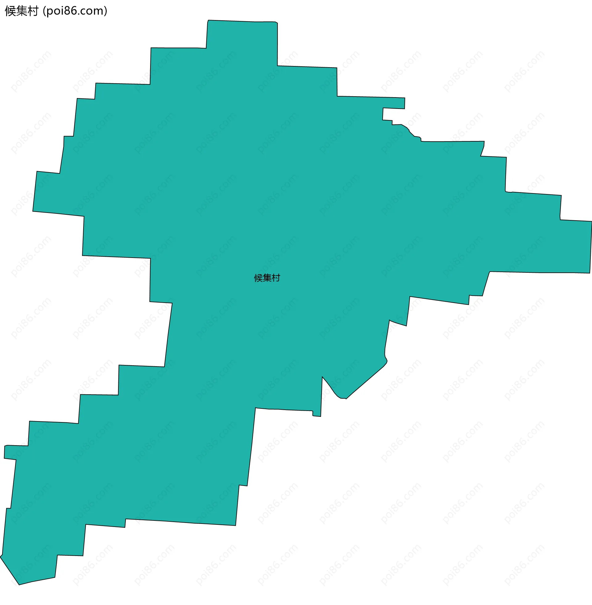 候集村边界地图
