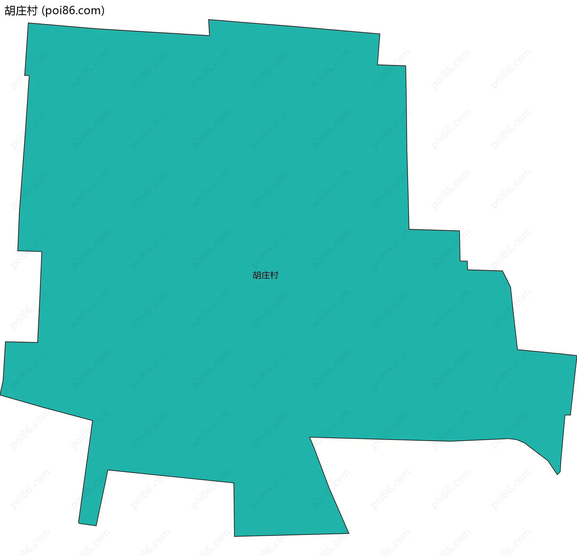 胡庄村边界地图
