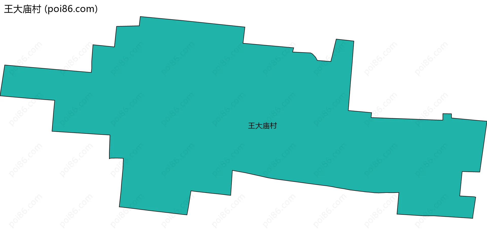 王大庙村边界地图