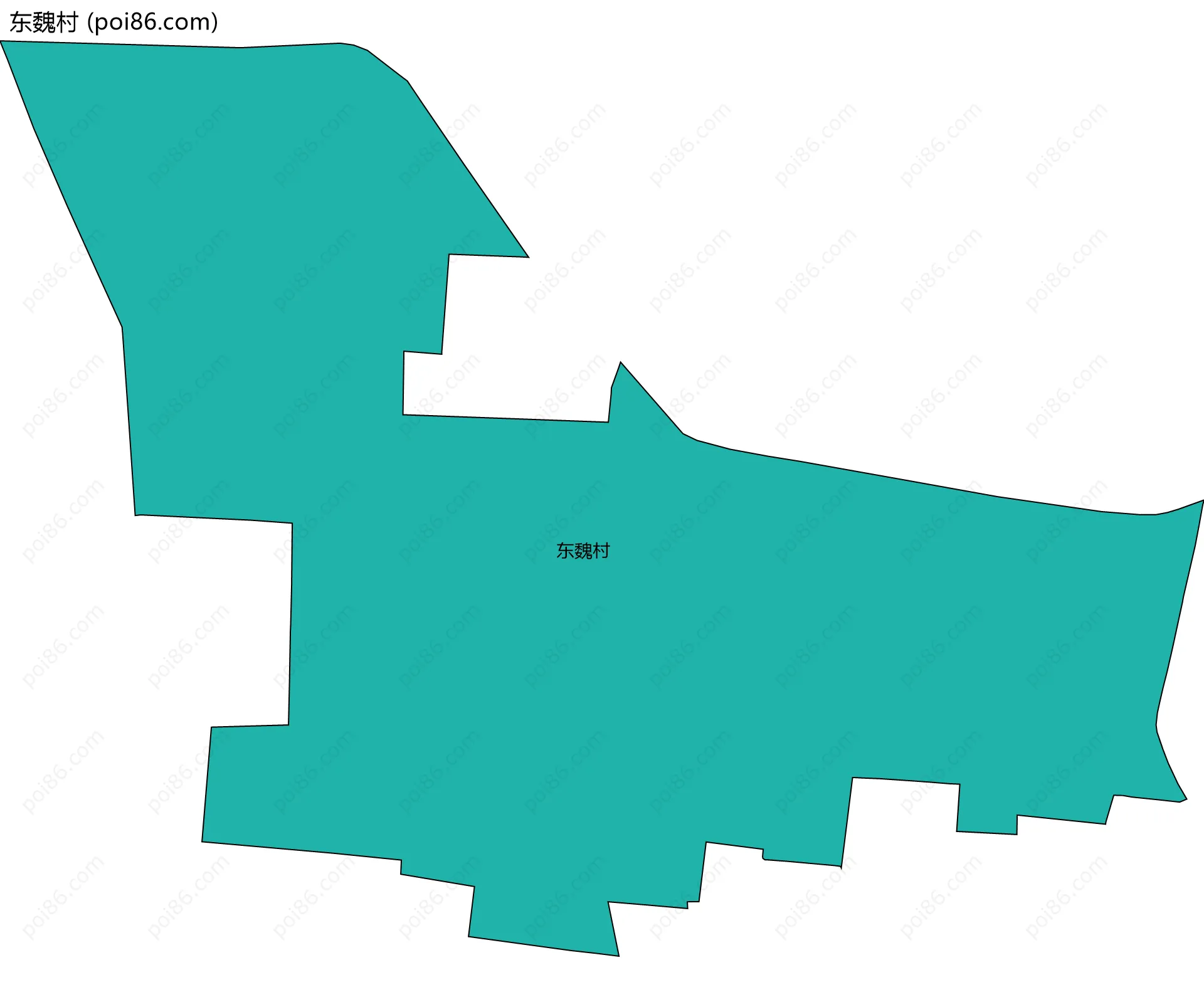 东魏村边界地图