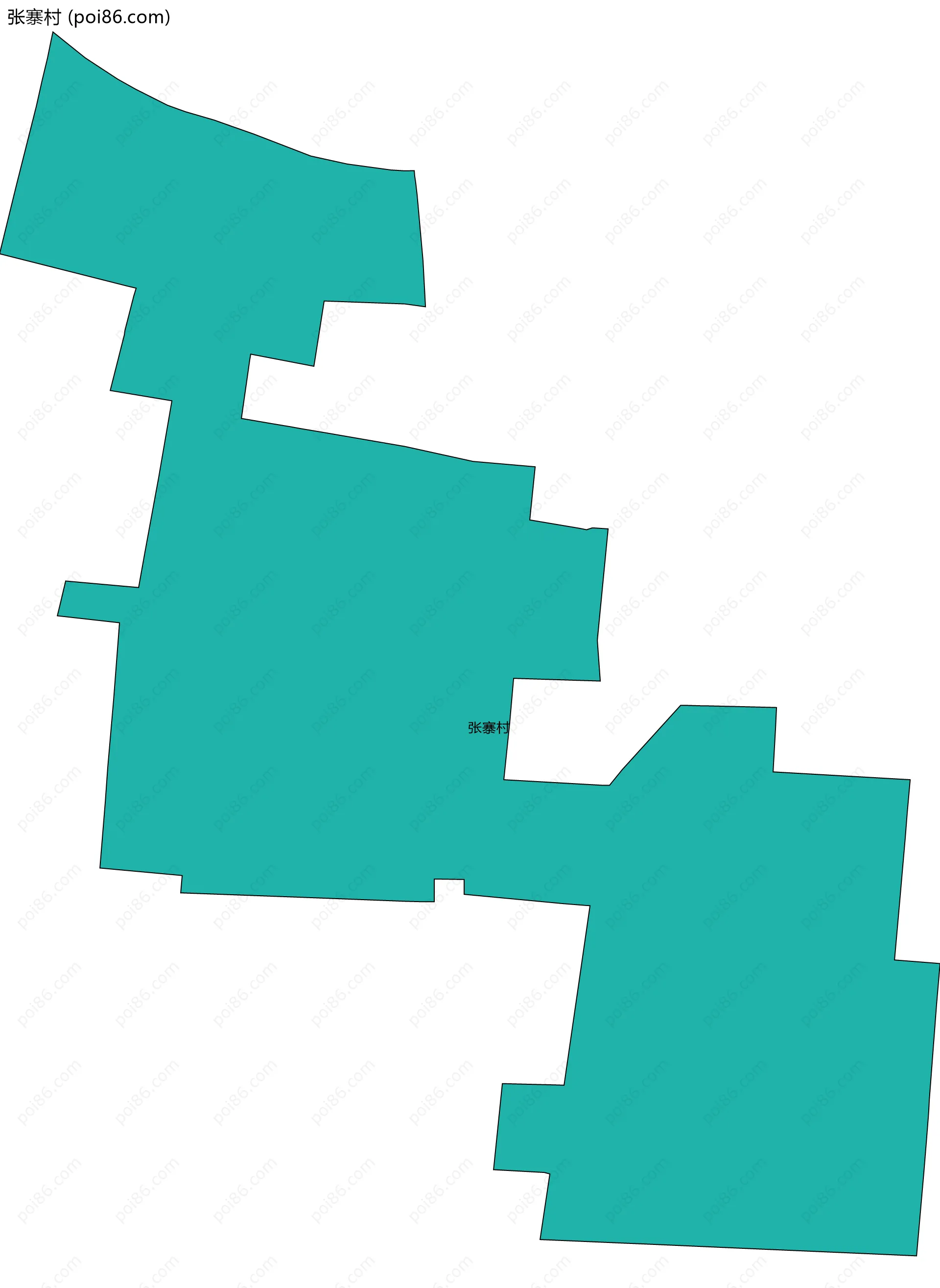 张寨村边界地图