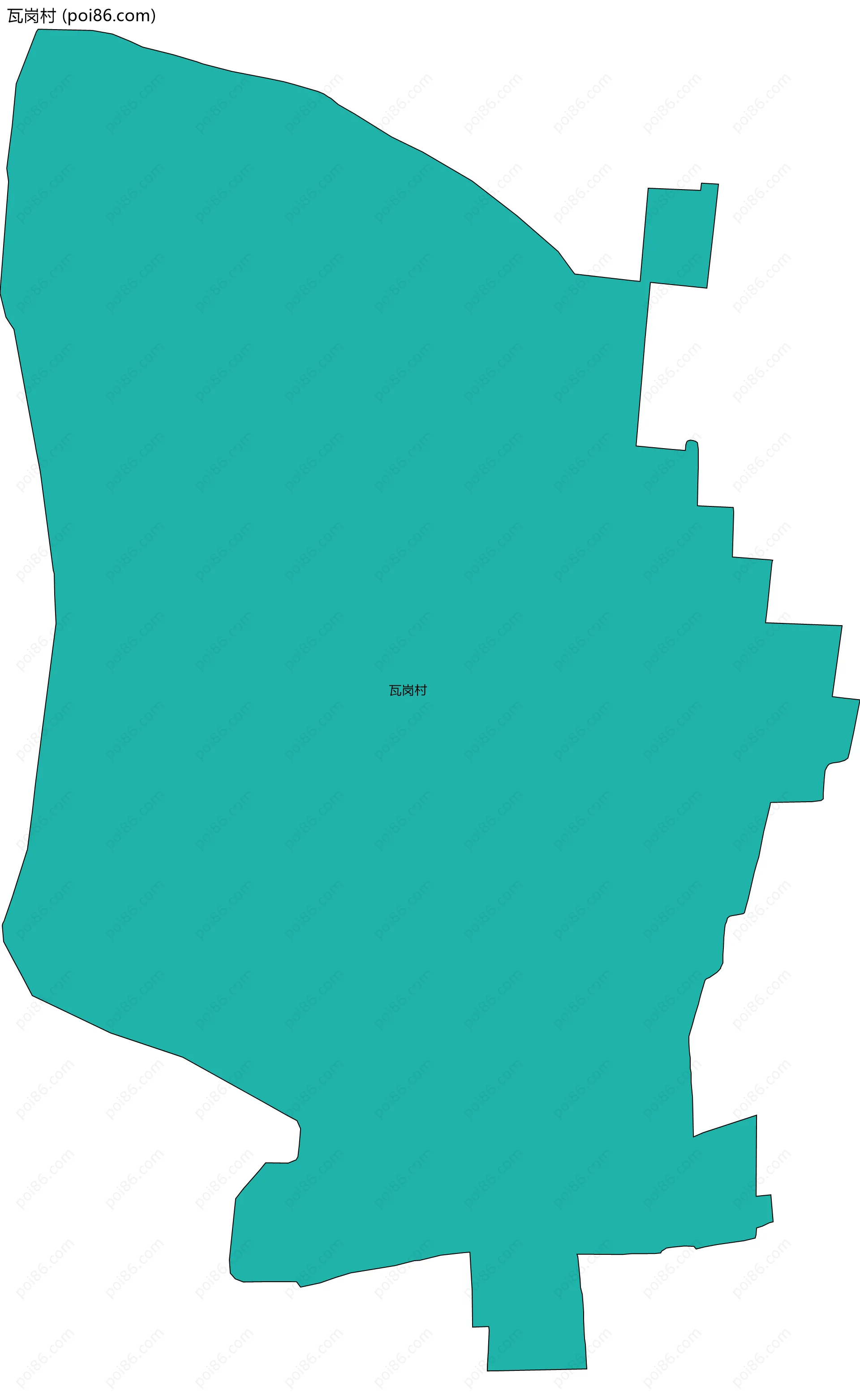 瓦岗村边界地图