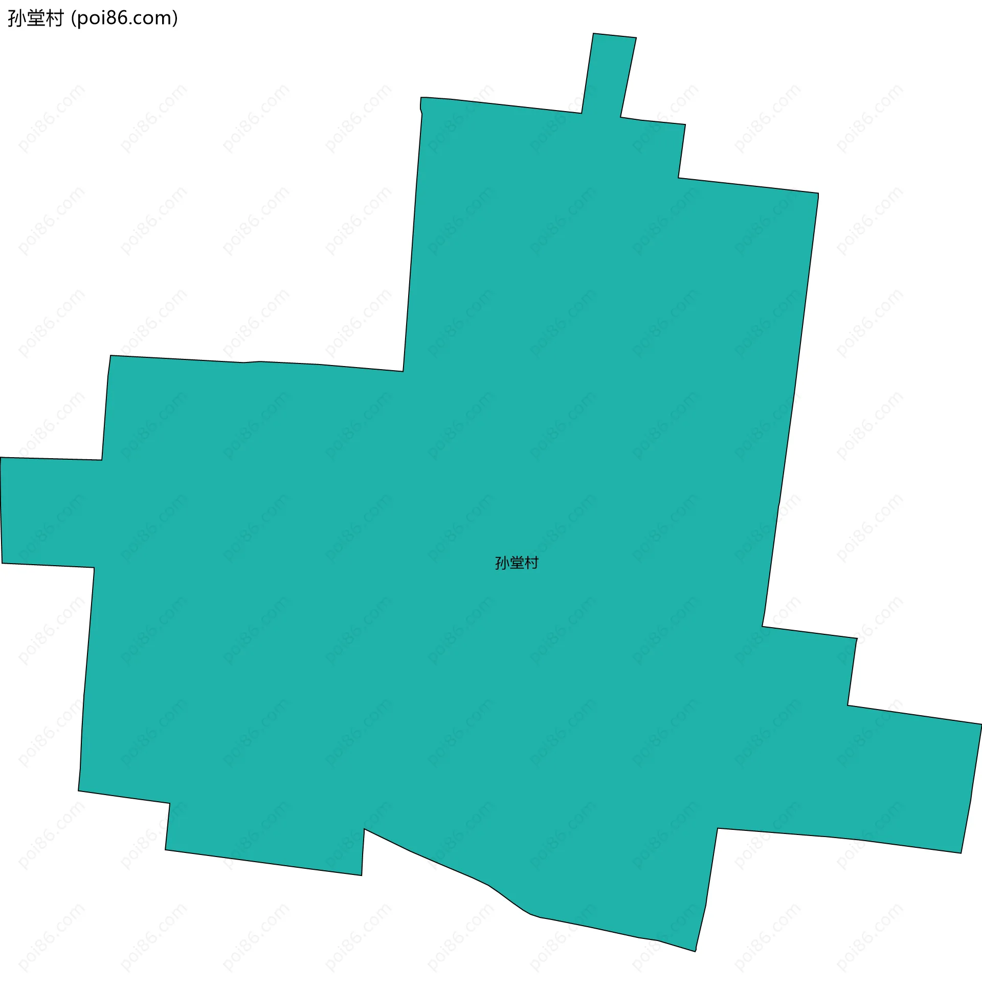 孙堂村边界地图