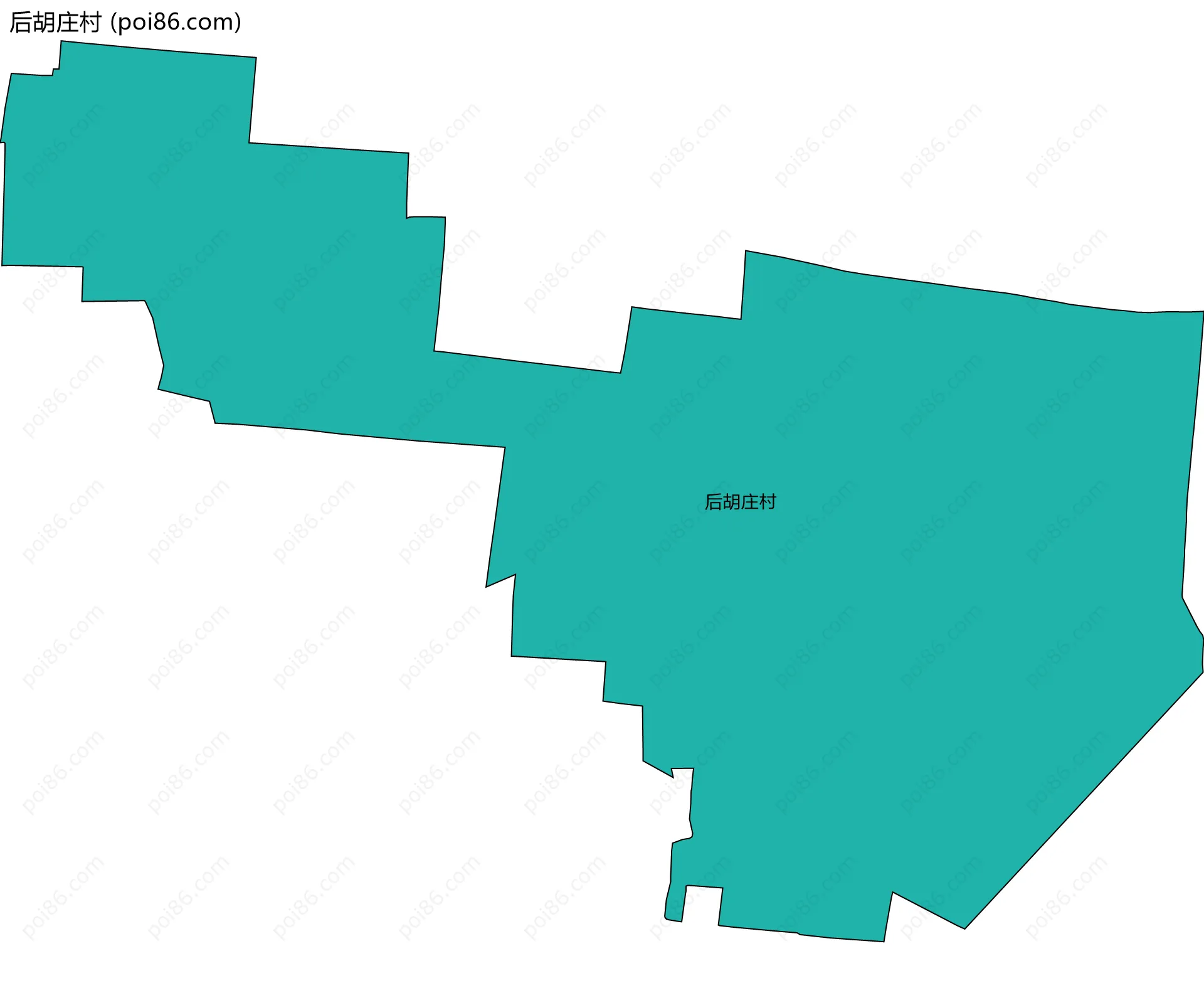 后胡庄村边界地图