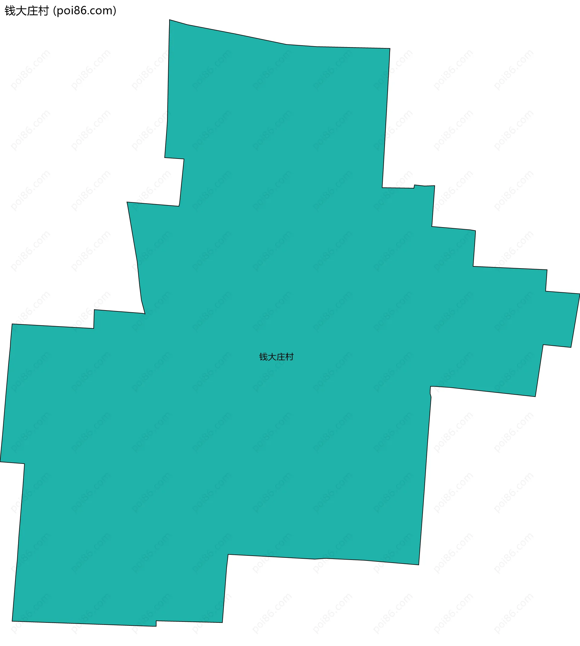 钱大庄村边界地图