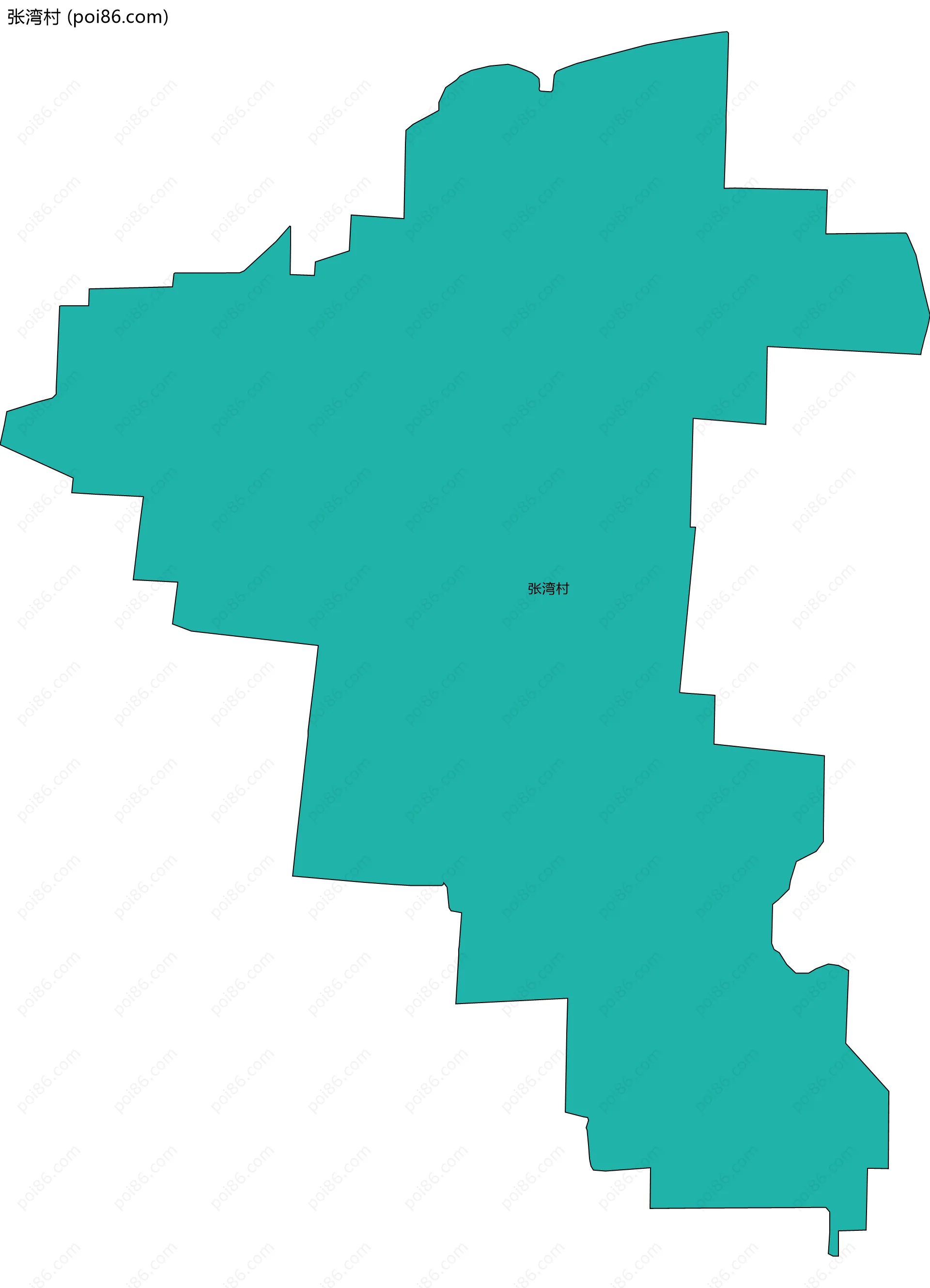 张湾村边界地图