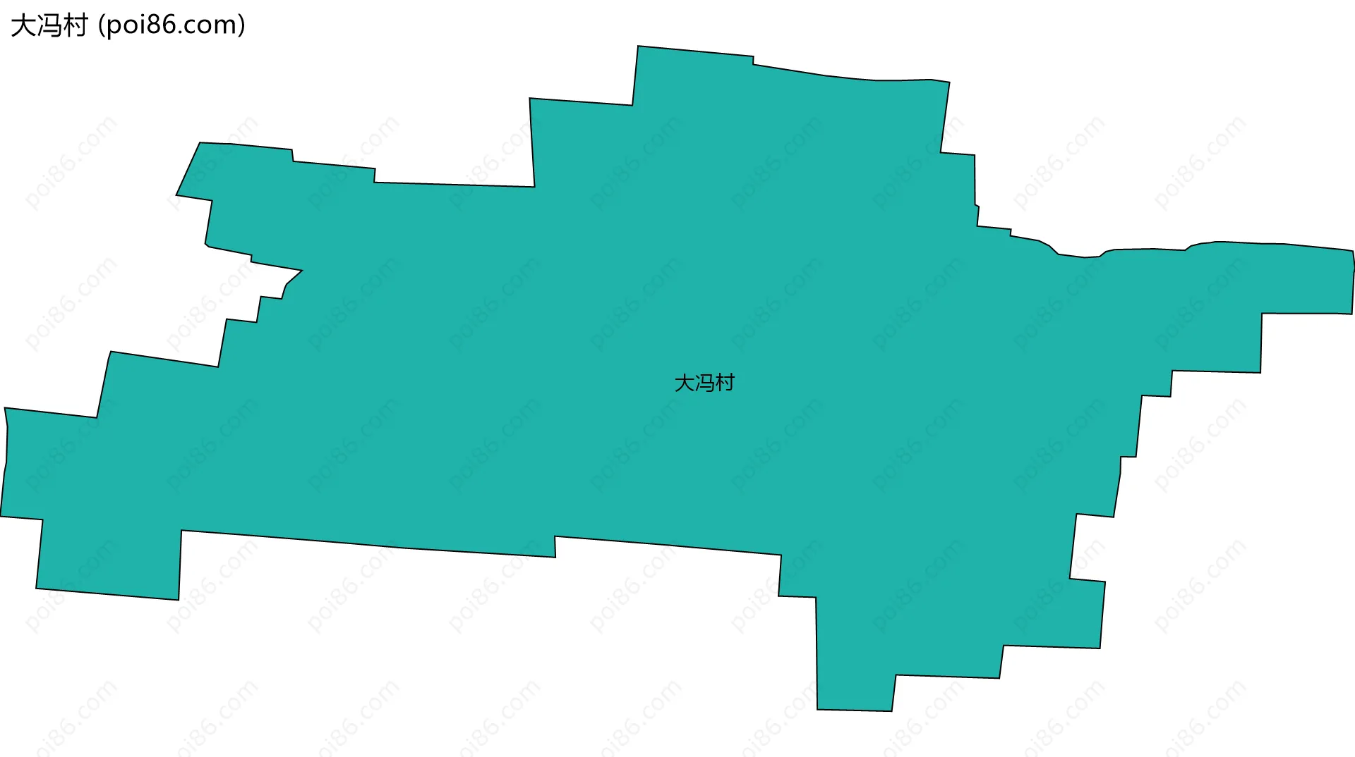 大冯村边界地图