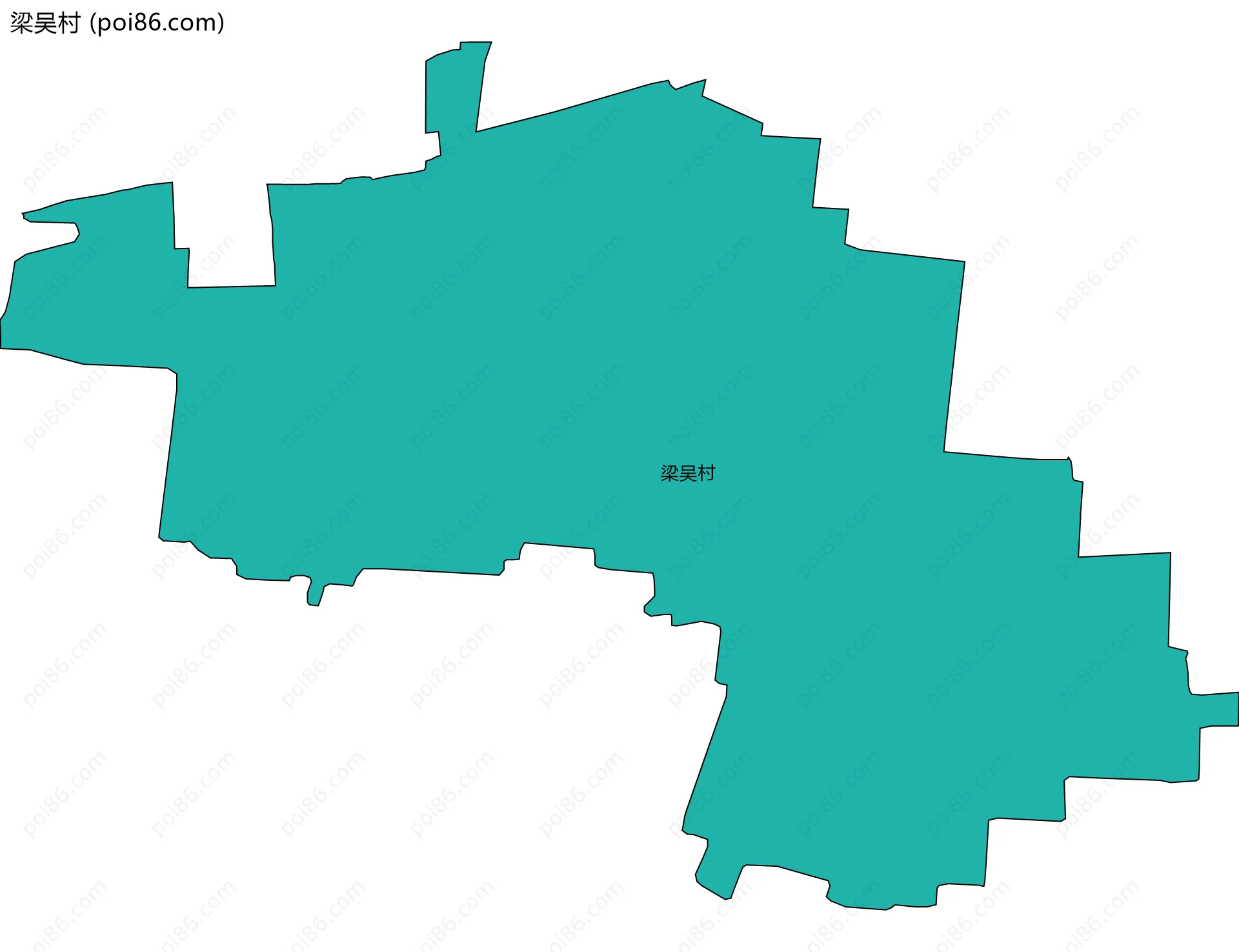 梁吴村边界地图