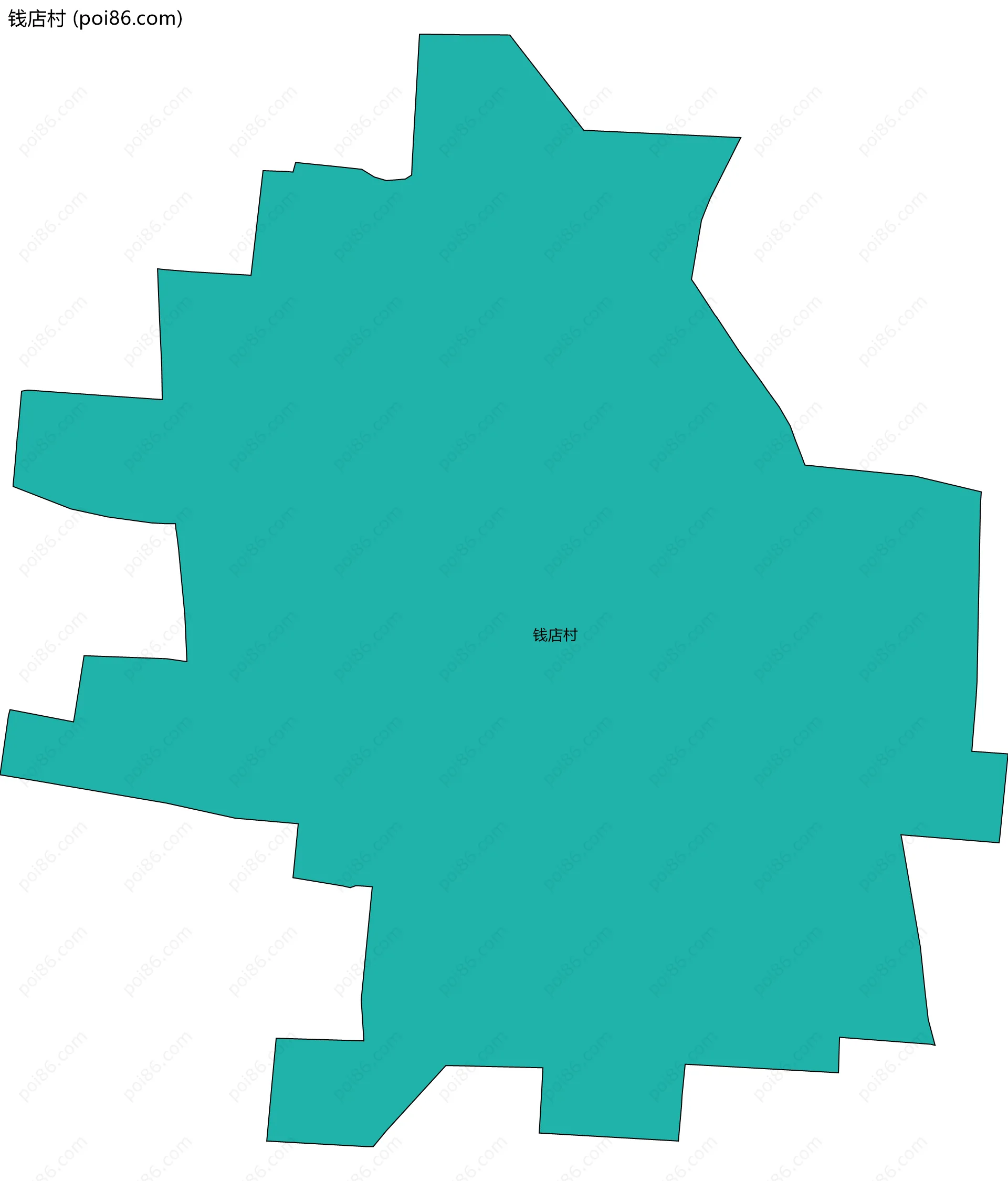 钱店村边界地图