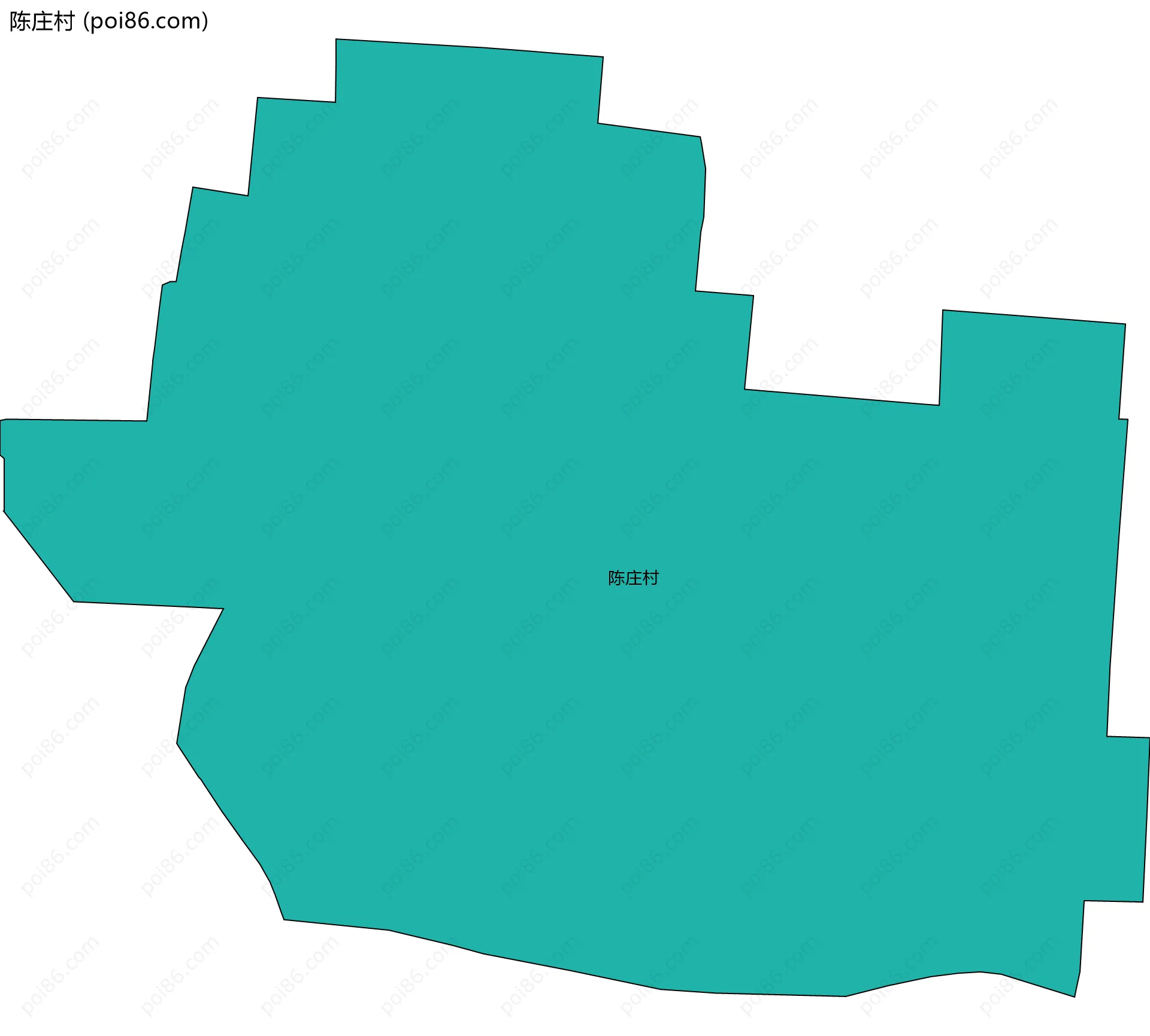 陈庄村边界地图