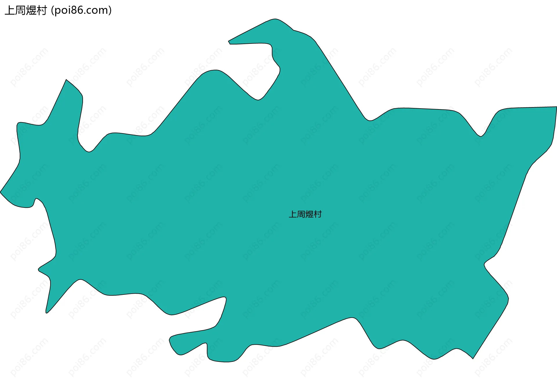 上周煜村边界地图