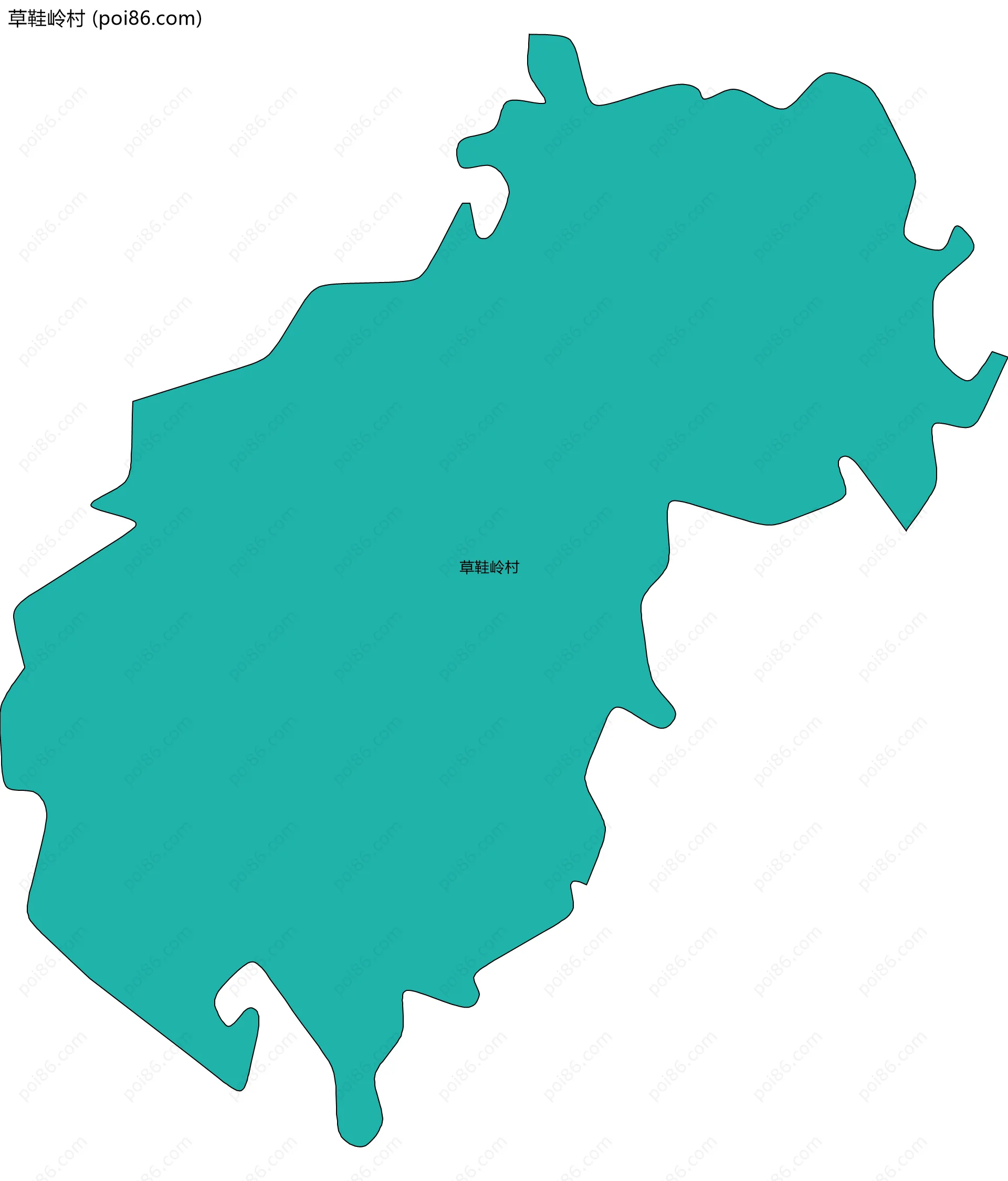 草鞋岭村边界地图